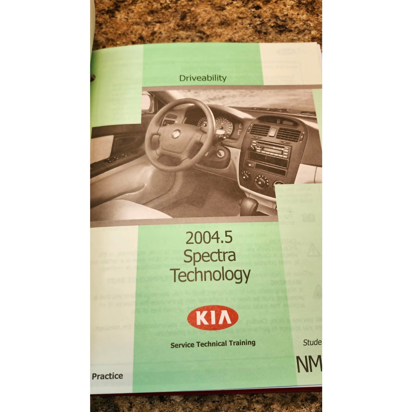 Kia University Training 2004.5 Spectra Service Technical Training Manual Book