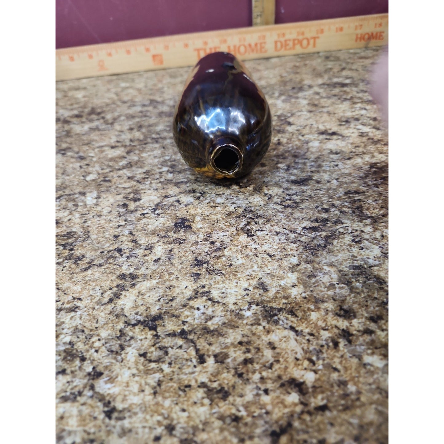 Antique William Foust & Sons Distillery Ceramic Corn Whiskey Flask