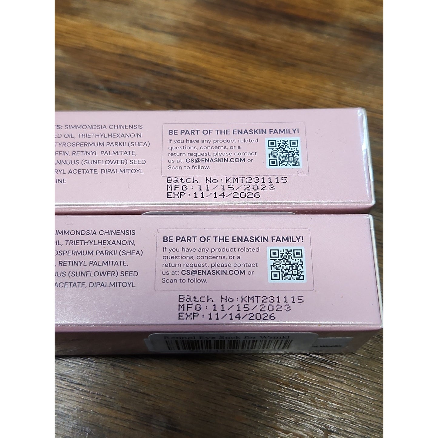Lot Of 2 Enaskin Retinol Eye Stick Anti Wrinkle Hydrating