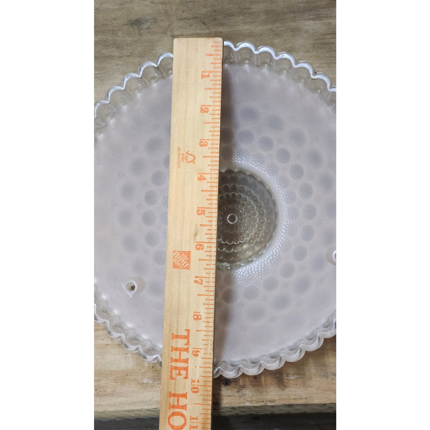 Vintage Hobnail Glass Ceiling Light Shade Replacement Cover Dome Pink 10 Inch