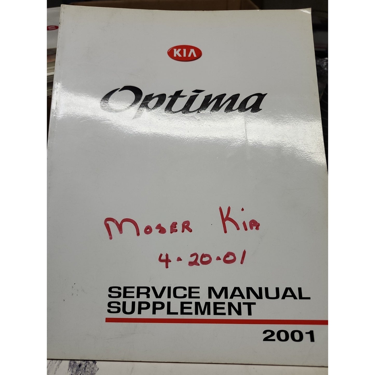 2001 KIA Optima Service Manual Supplement Manual