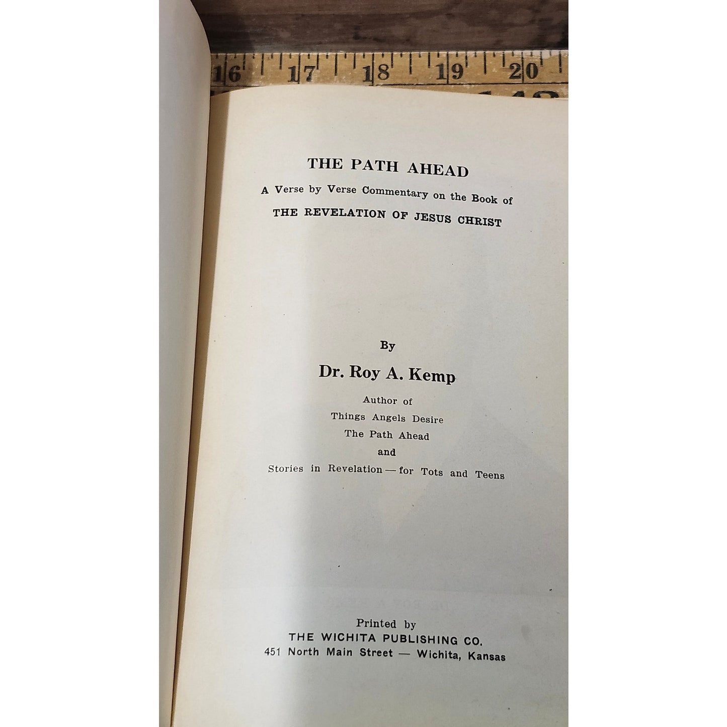 Vintage The Path Ahead Revelation Commentary Roy A. Kemp 1951 Wichita Publishing