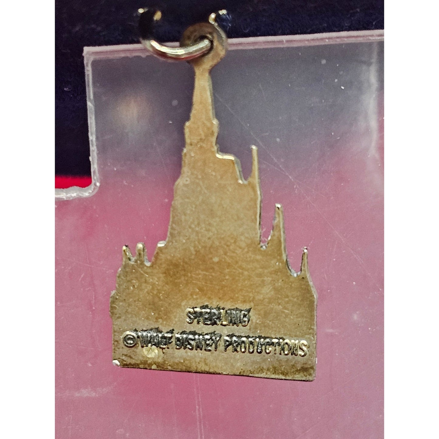 Vintage Sterling Silver Walt Disney Productions Cinderella Castle Charm Pendant