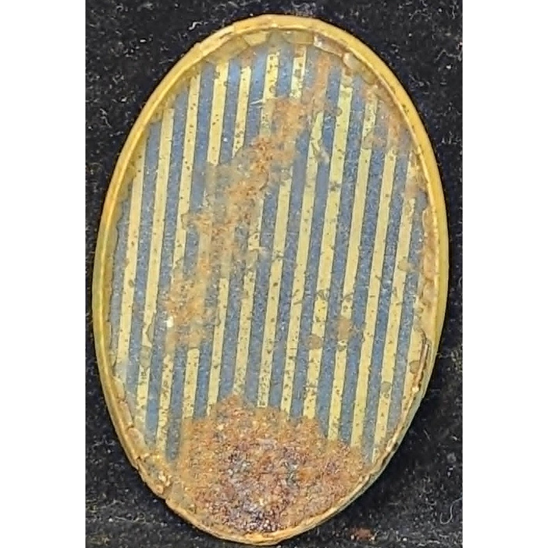 Vintage Celluloid Oval Compact Pocket Mirror Girl Art Deco Retro Collectible