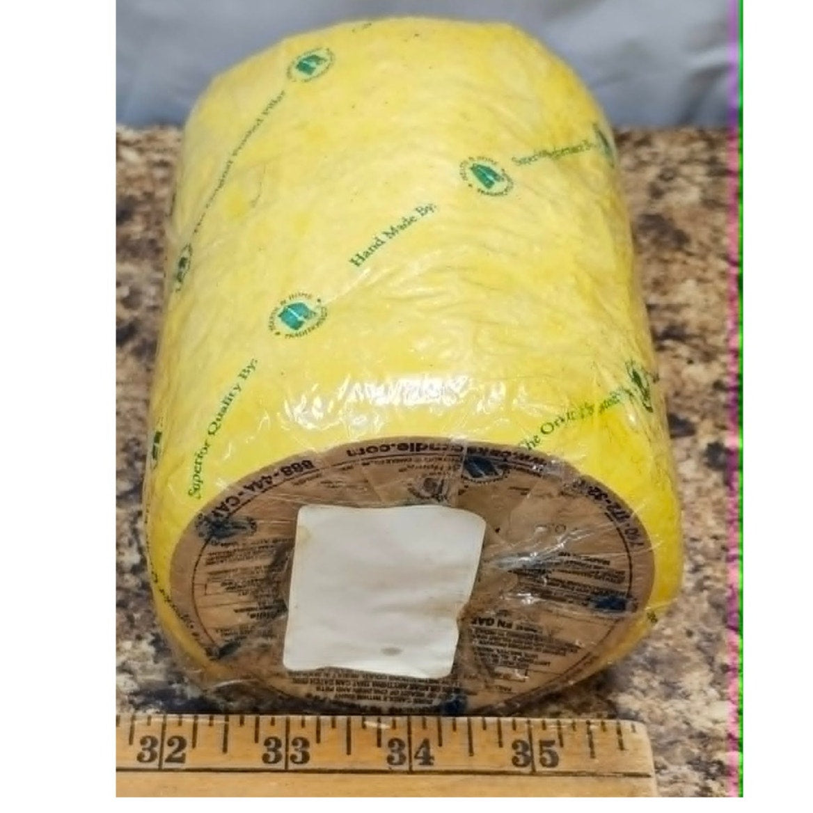 VTG Hearth & Home Traditions The Original Frosted Pillar Scented Candle Yellow