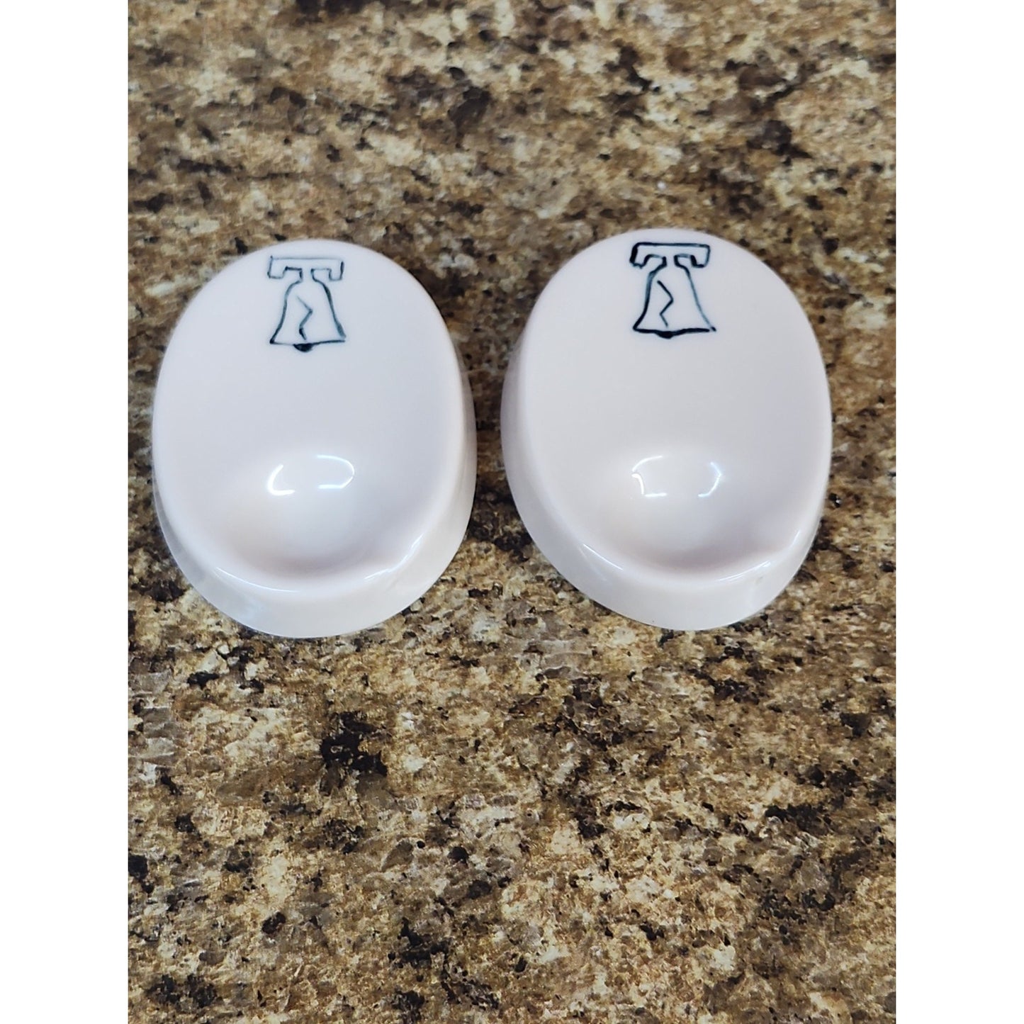 Lot Of 2 Vintage Open Salt Cellars Liberty Bell Restaurant Ware