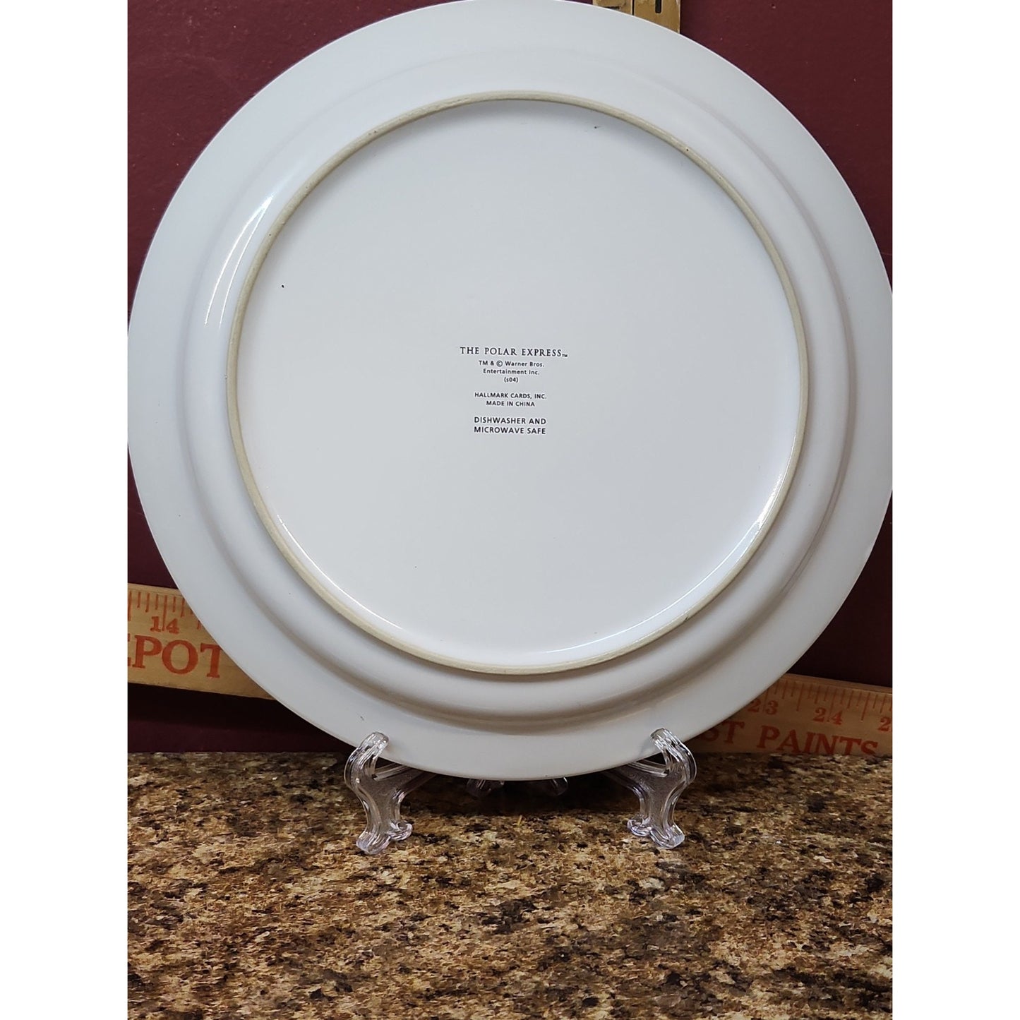 Hallmark Polar Express 10" Dinner Plate Believe Jingle Bell Christmas