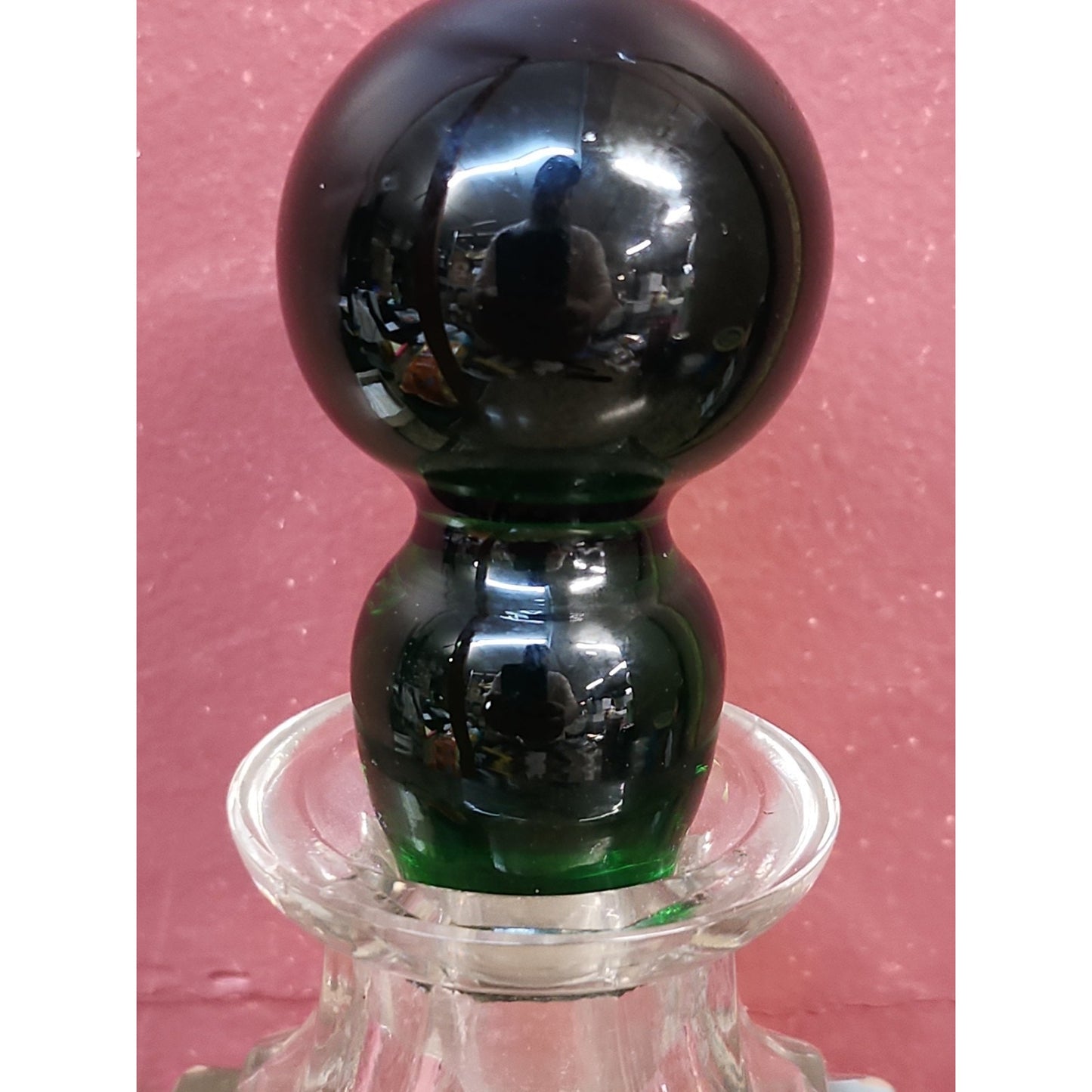 Blenko Emerald Green Glass Ball Stopper