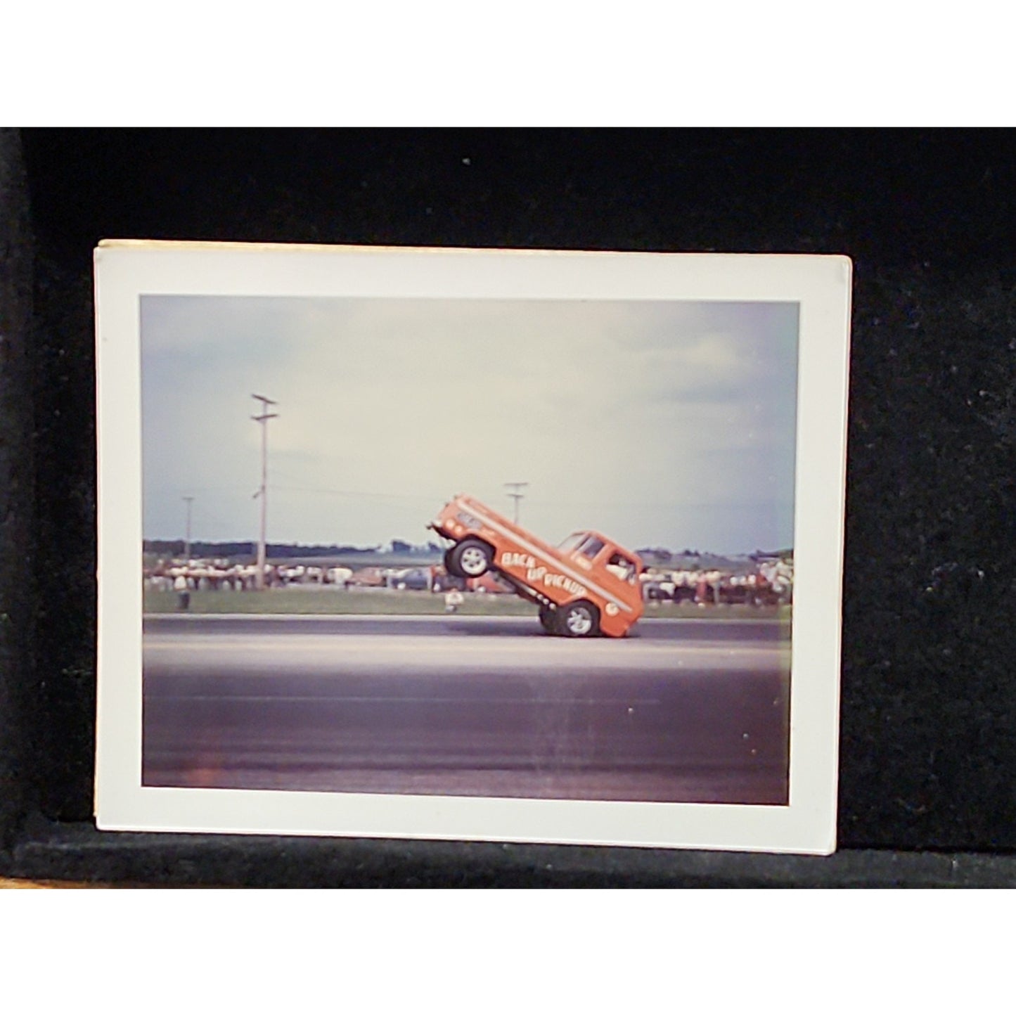 Vintage Original Racing Photograph "Back Up Pickup" At National Trail Raceway