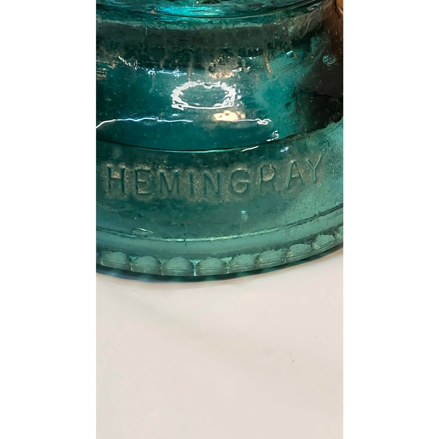 Vintage Hemingray No. 40 Glass Telegraph Insulators Telephone Line Aqua Blue