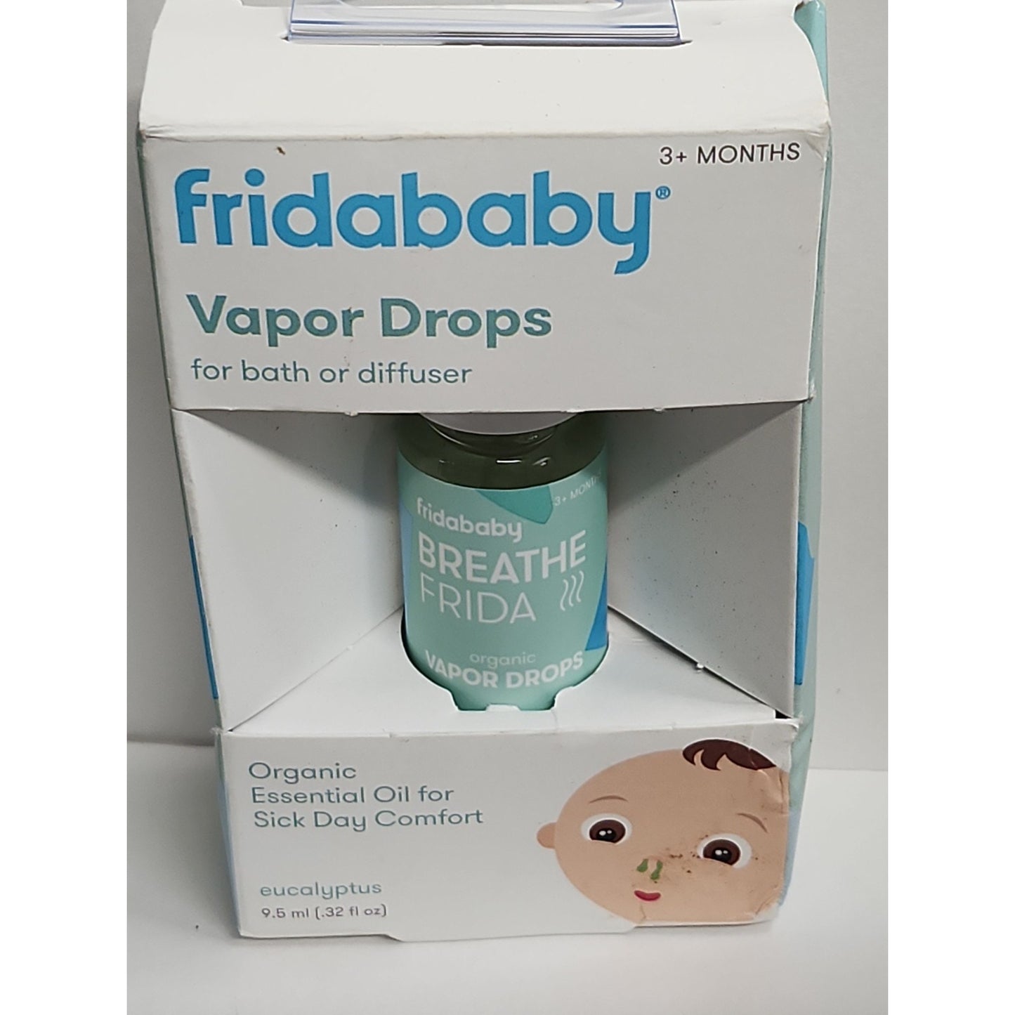 Baby Breathe Vapor Bath Drops Infant Steam Organic Eucalyptus 9.5ml Frida Baby