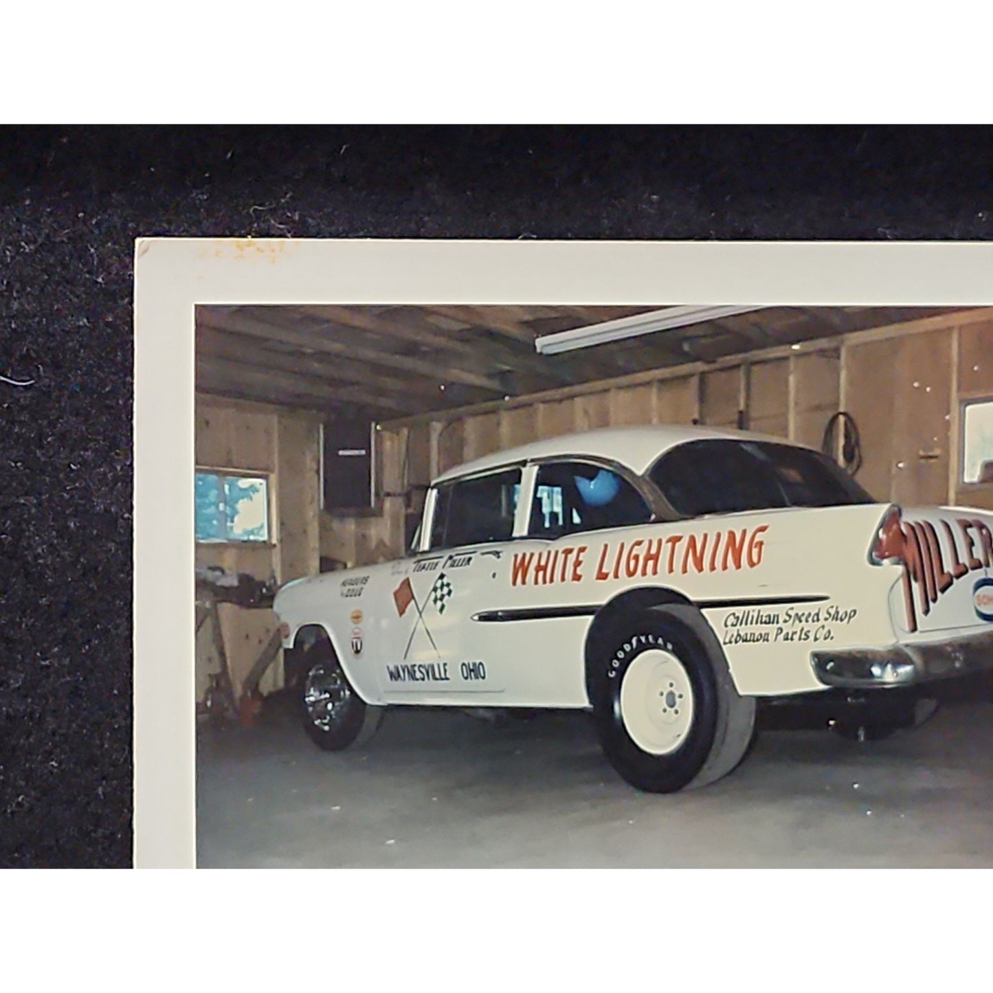 Vintage White Lightning Drag Racing Photo Teatle Miller Waynesville Ohio Chevy