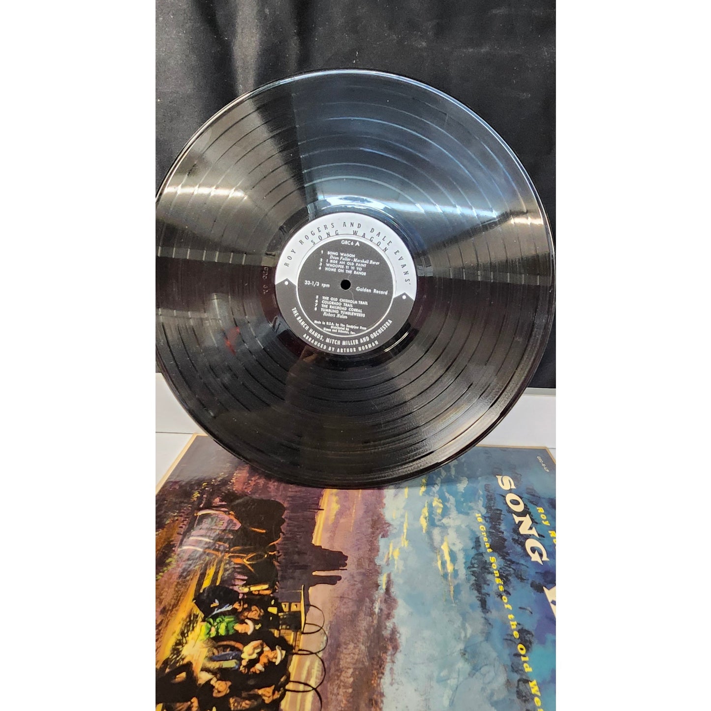 Roy Rogers Dale Evans Song Wagon Vinyl LP Album Golden Records Western 33 RPM