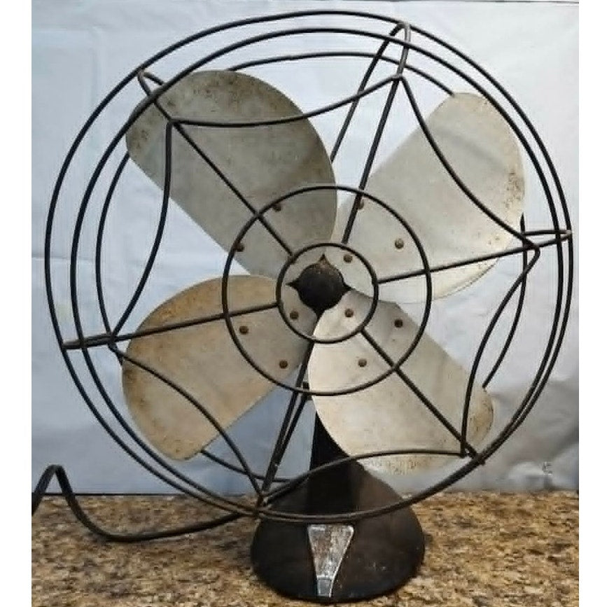 Vintage Eskimo Bersted 1005J-60 Electric Desk Fan Metal Blade Oscillating Works