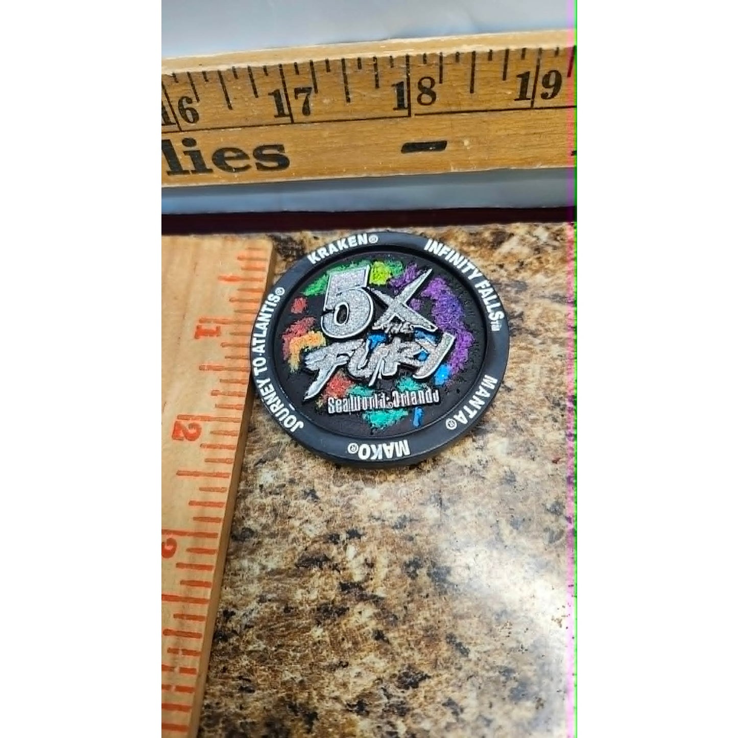New SeaWorld 5x The Fury Refrigerator Magnet Theme Park Souvenir