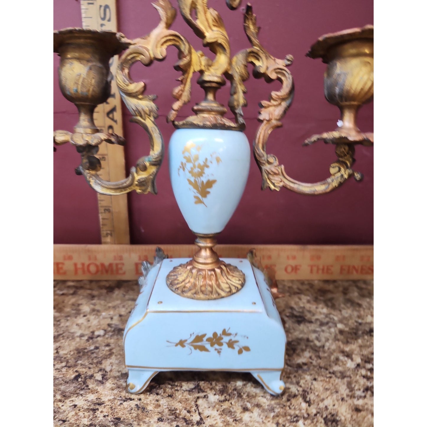 Pair of Antique French Sevres Gold Gilded Bronze and Hand Painted Porcelain...