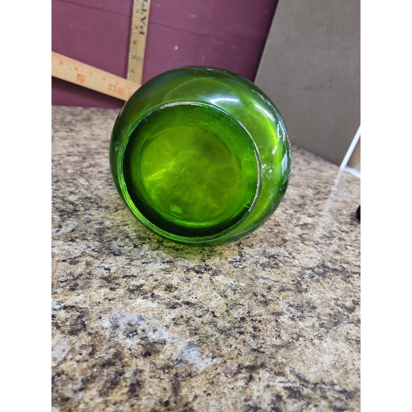 Vintage Le Smith Glass Swung Smoothie Vase 24 Inch Green