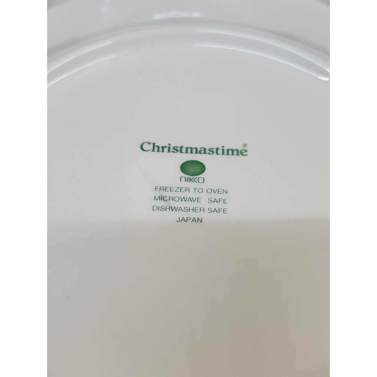 Set Of 4- Nikko Japan CHRISTMASTIME Octagon Dinner Plates 10.75”