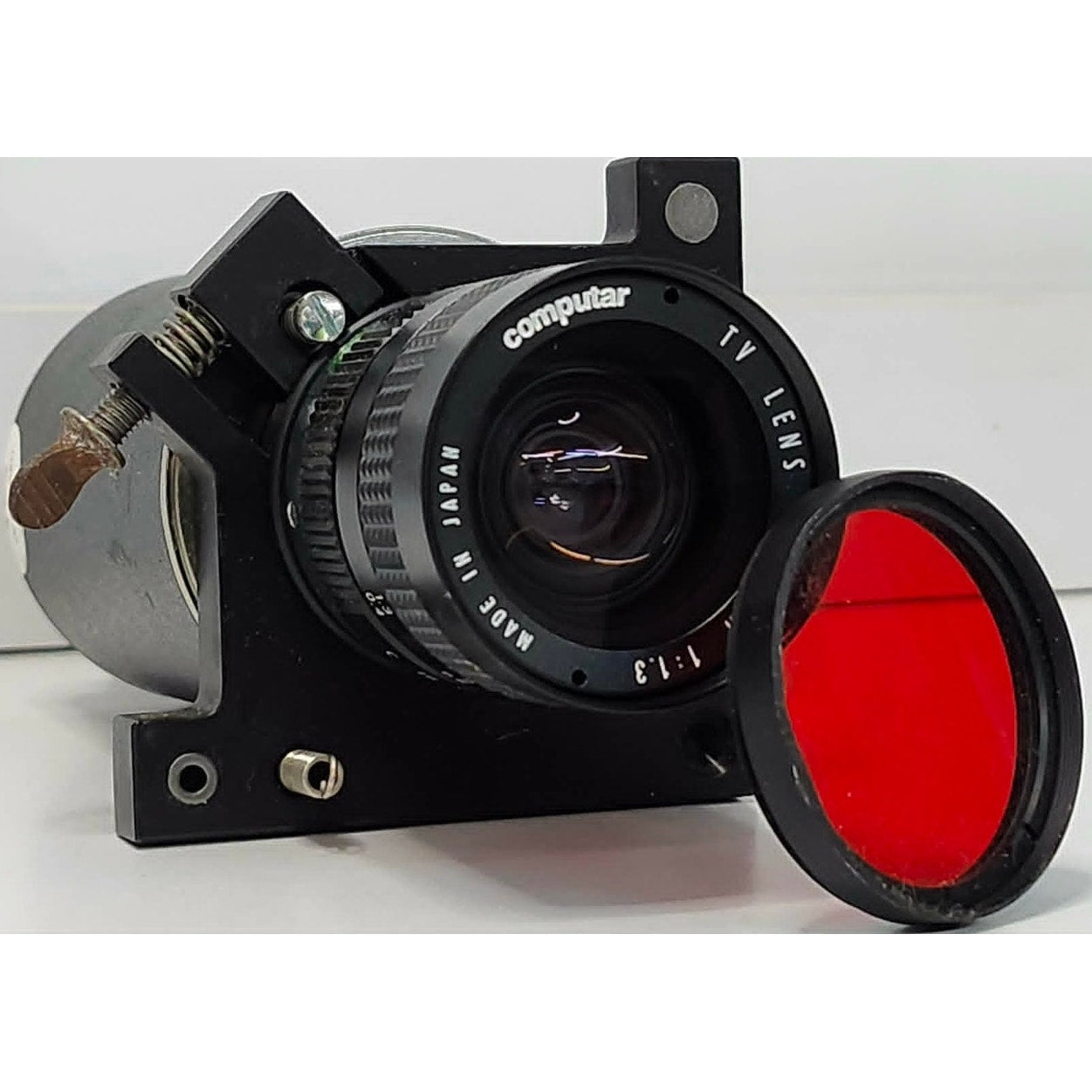 Computar Lockheed Martin Fairchild Systems Camera 12 5mm TV Lens Red Filter