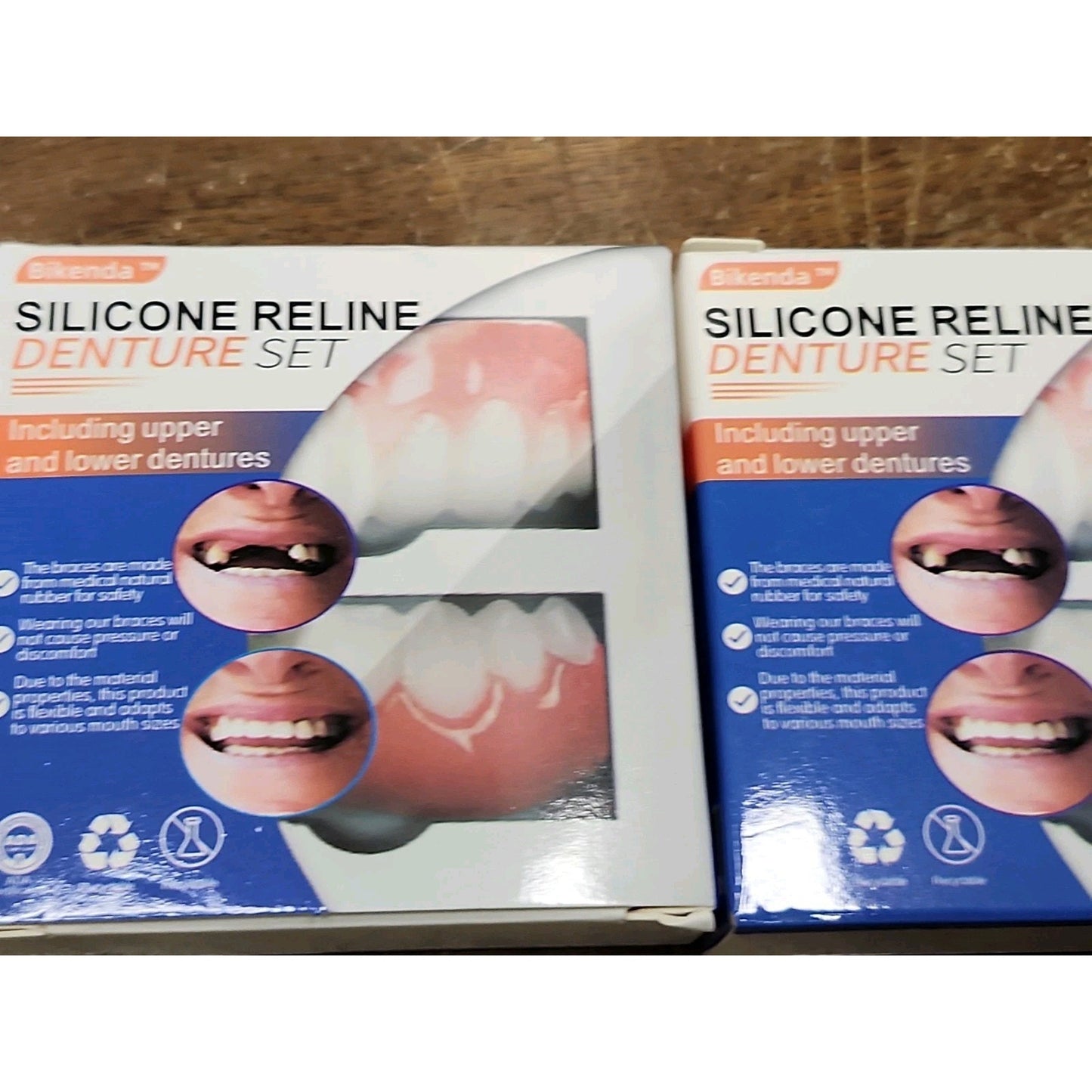 Lot of 2 Bikenda Denture Set Bikenda Silicone Reline Denture Set Upper And Lower
