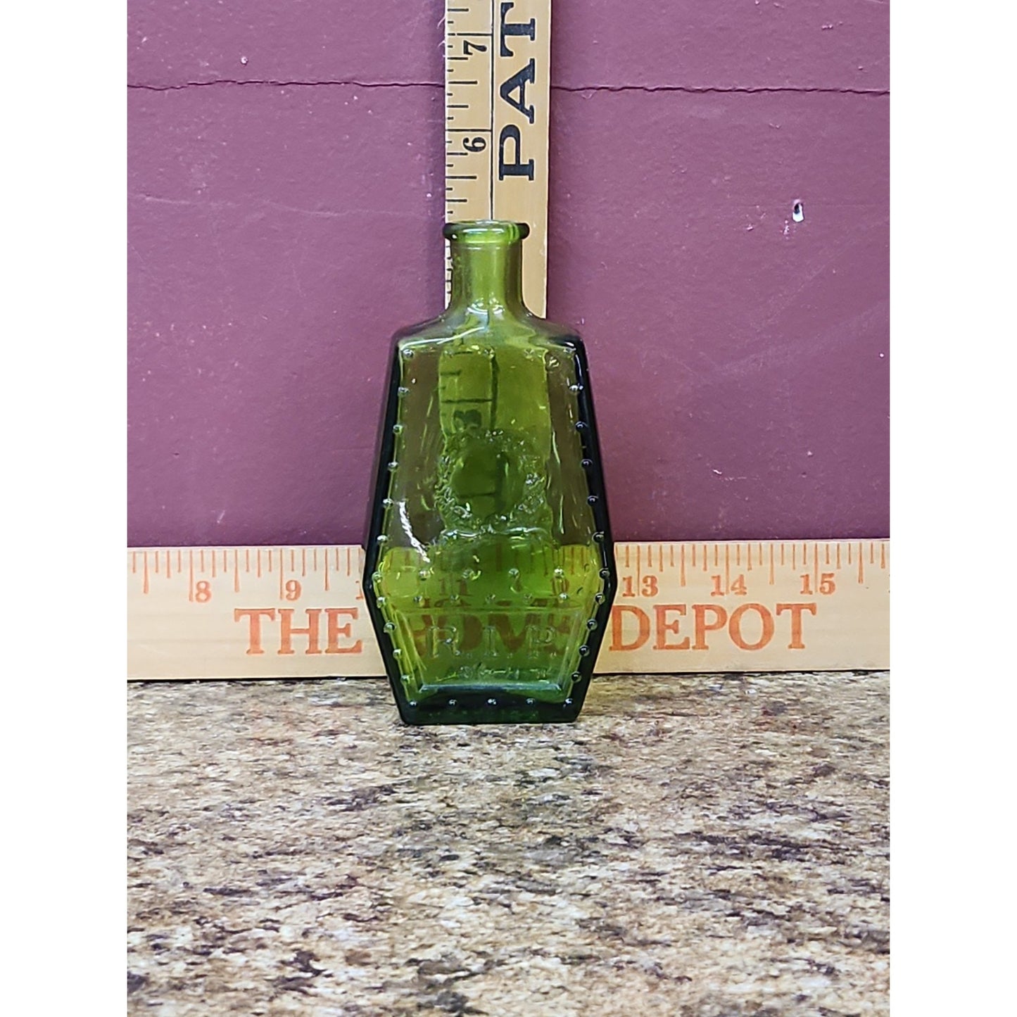 Rare Vintage Poison Medicine Bottle Wheaton Green RIP Coffin Horror Gothic