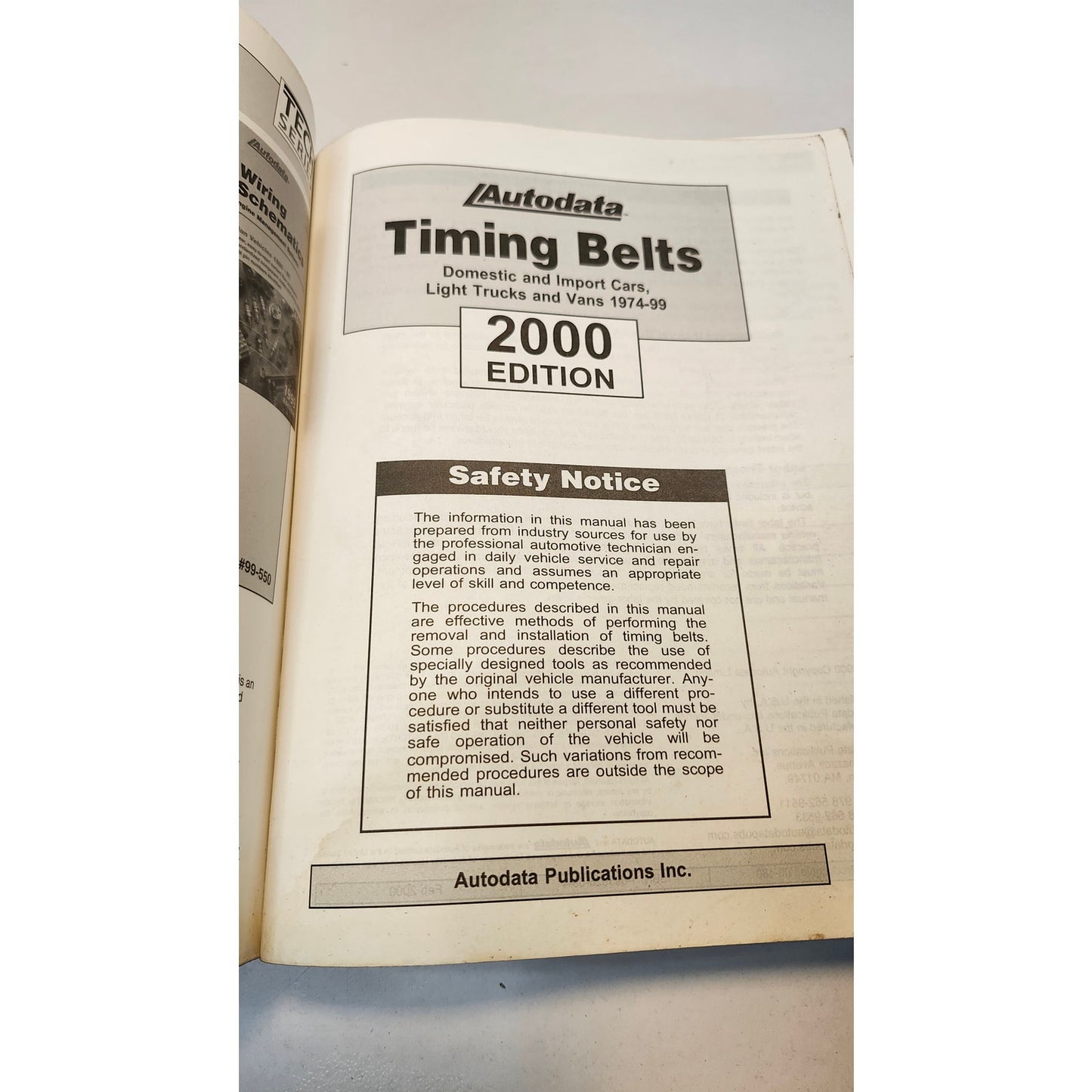 Autodata Timing Belts 2000 Edition Domestic Imported Cars Vans Light Trucks