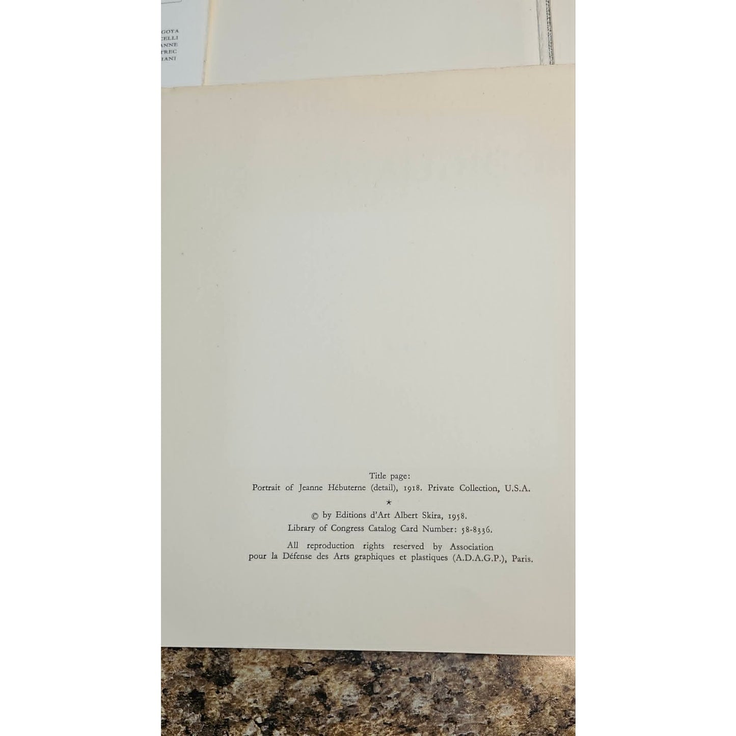 Vintage 1958 Modigliani Hardcover Skira Art Book Masterpieces French Painting