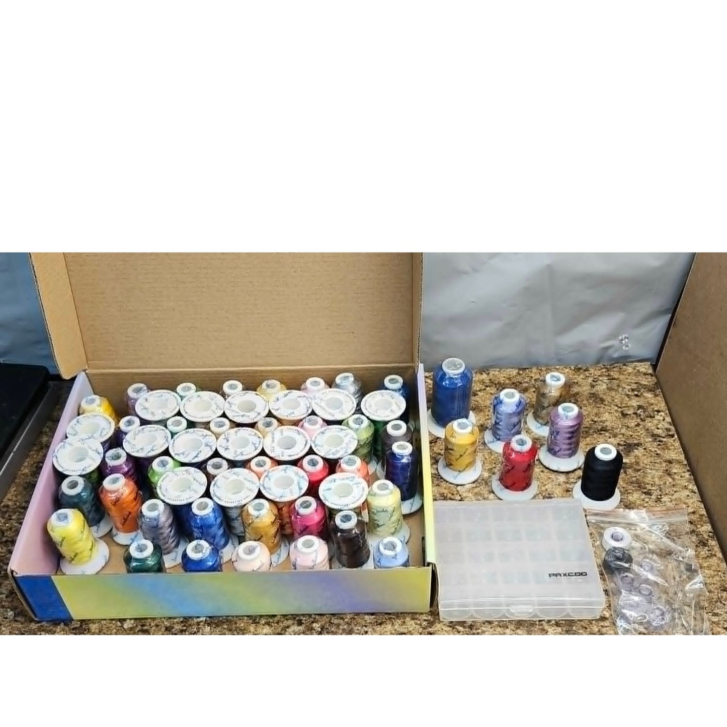 Simthread Assorted Colors Polyester High Quality Embroidery Sewing Thread Kit