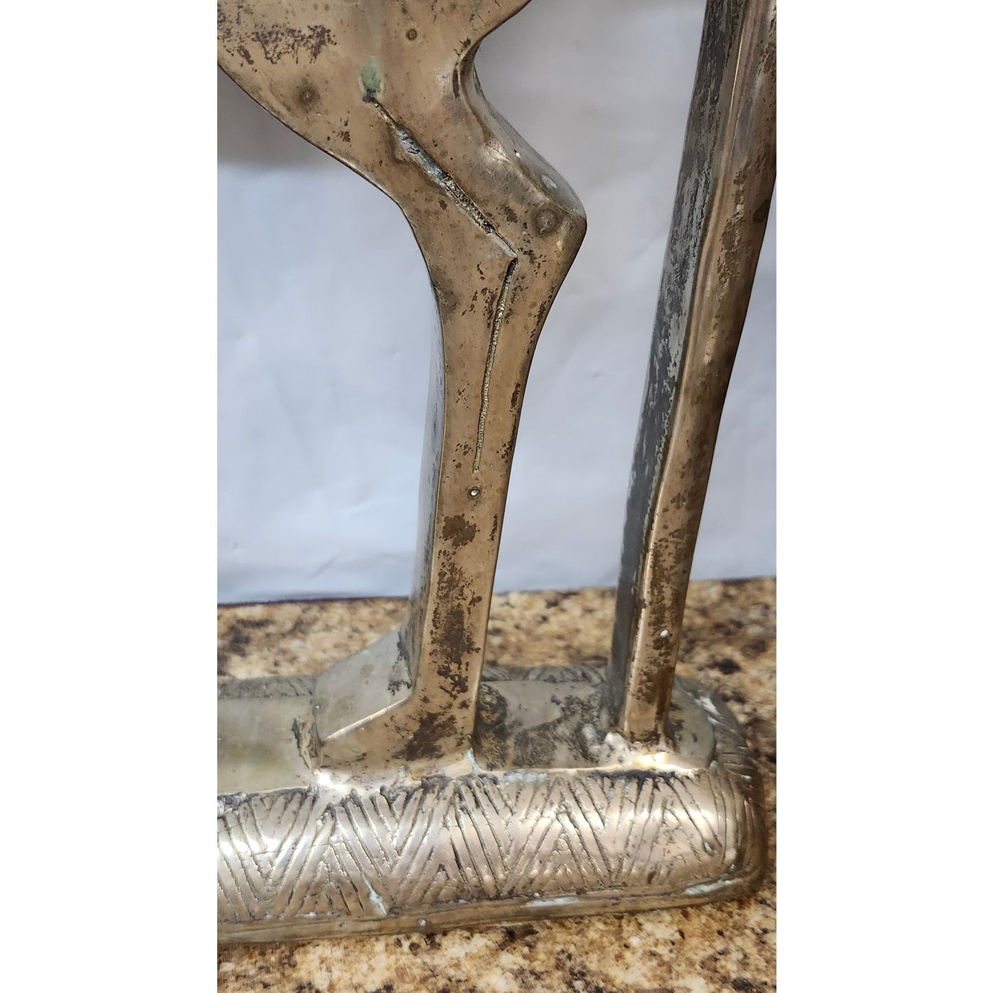 Vintage Maitland-Smith Brass Horse Sculpture Handmade Indonesia 17.5"