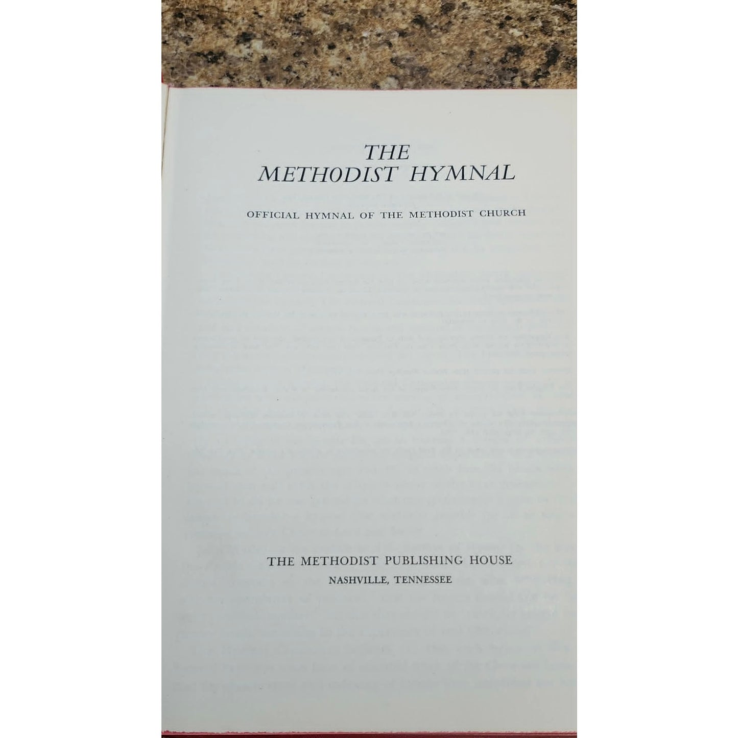 Vintage 1966 The Methodist Hymnal Central Methodist Church Red Hardcover Hymns