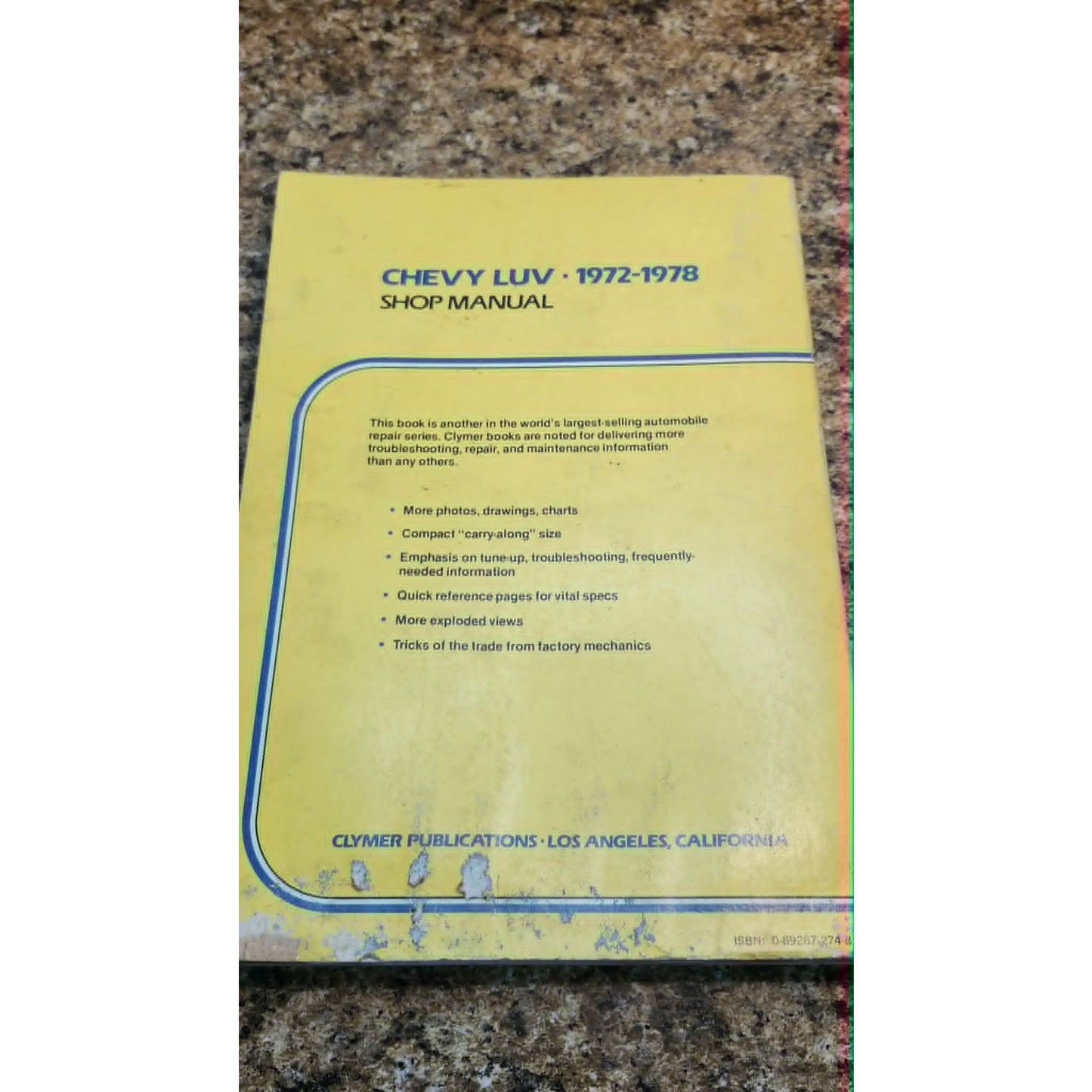 Vintage Clymer Chevy LUV 1972-1978 Shop Manual Repair Service Guide Auto Book
