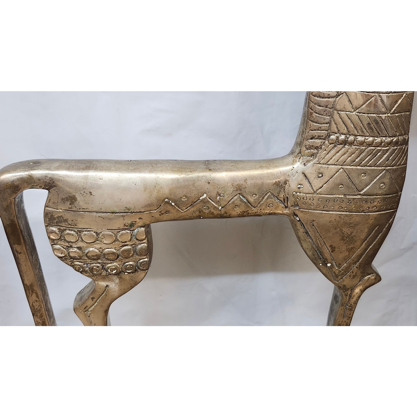 Vintage Maitland-Smith Brass Horse Sculpture Handmade Indonesia 17.5"