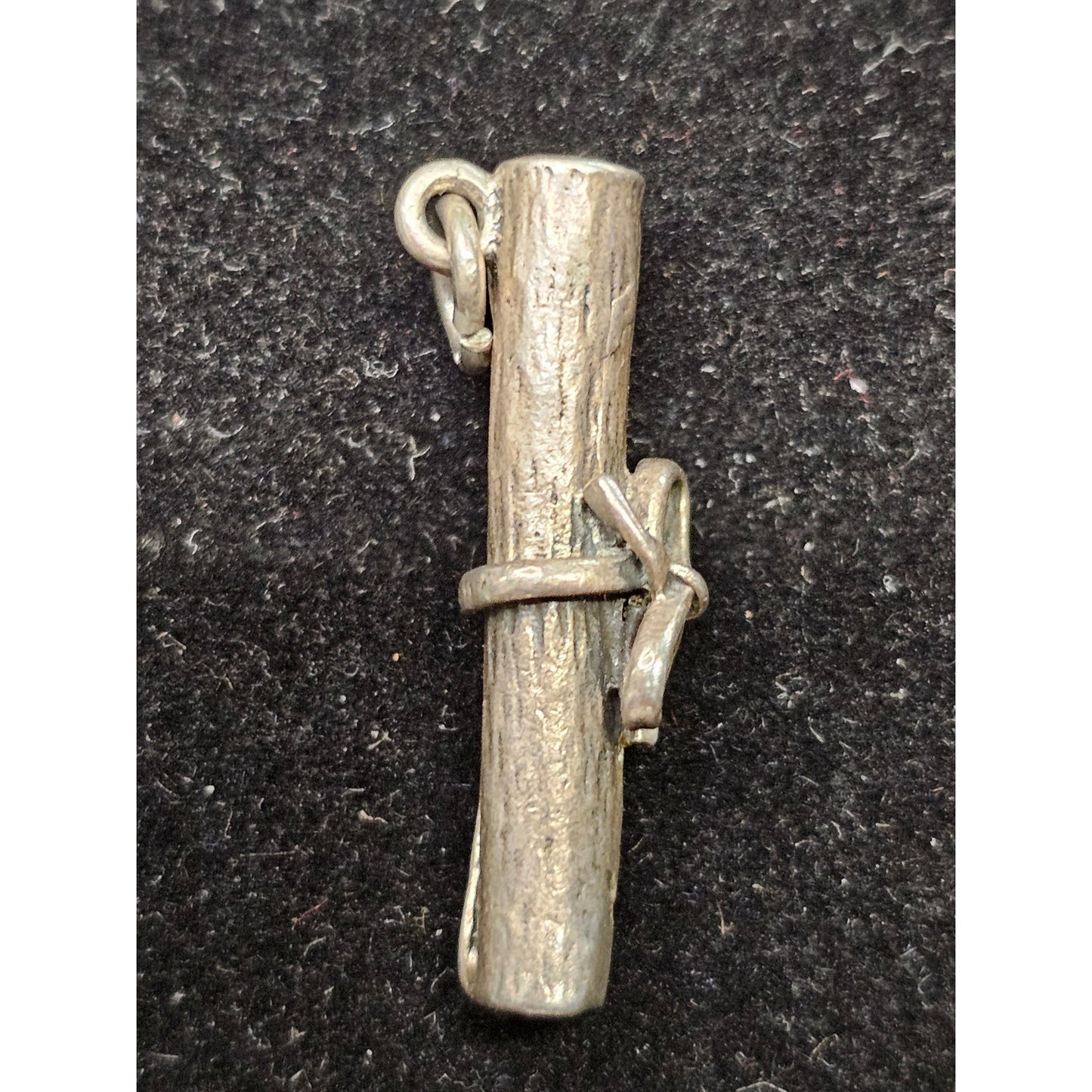 Sterling Silver Diploma Scroll Charm Pendant Graduation Gift
