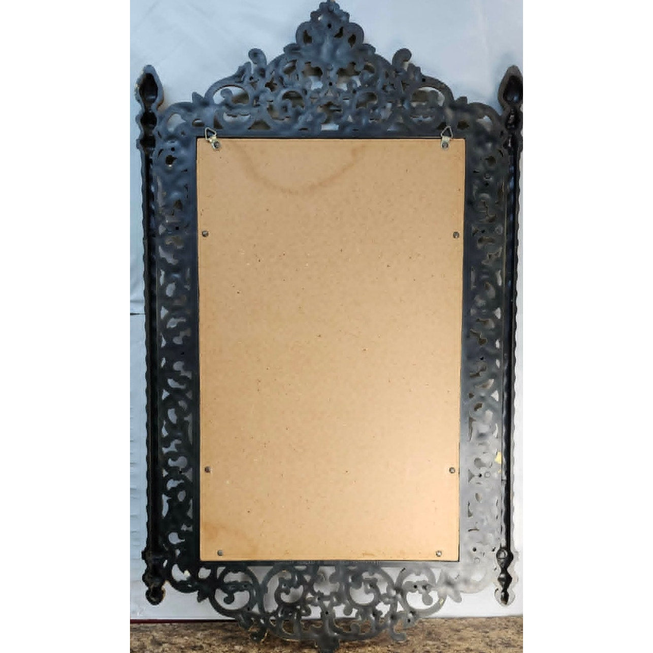 Vintage Homco 1971 Wall Mirror Gold Ornate Rococo Scroll Syroco USA 2041 32.5x17
