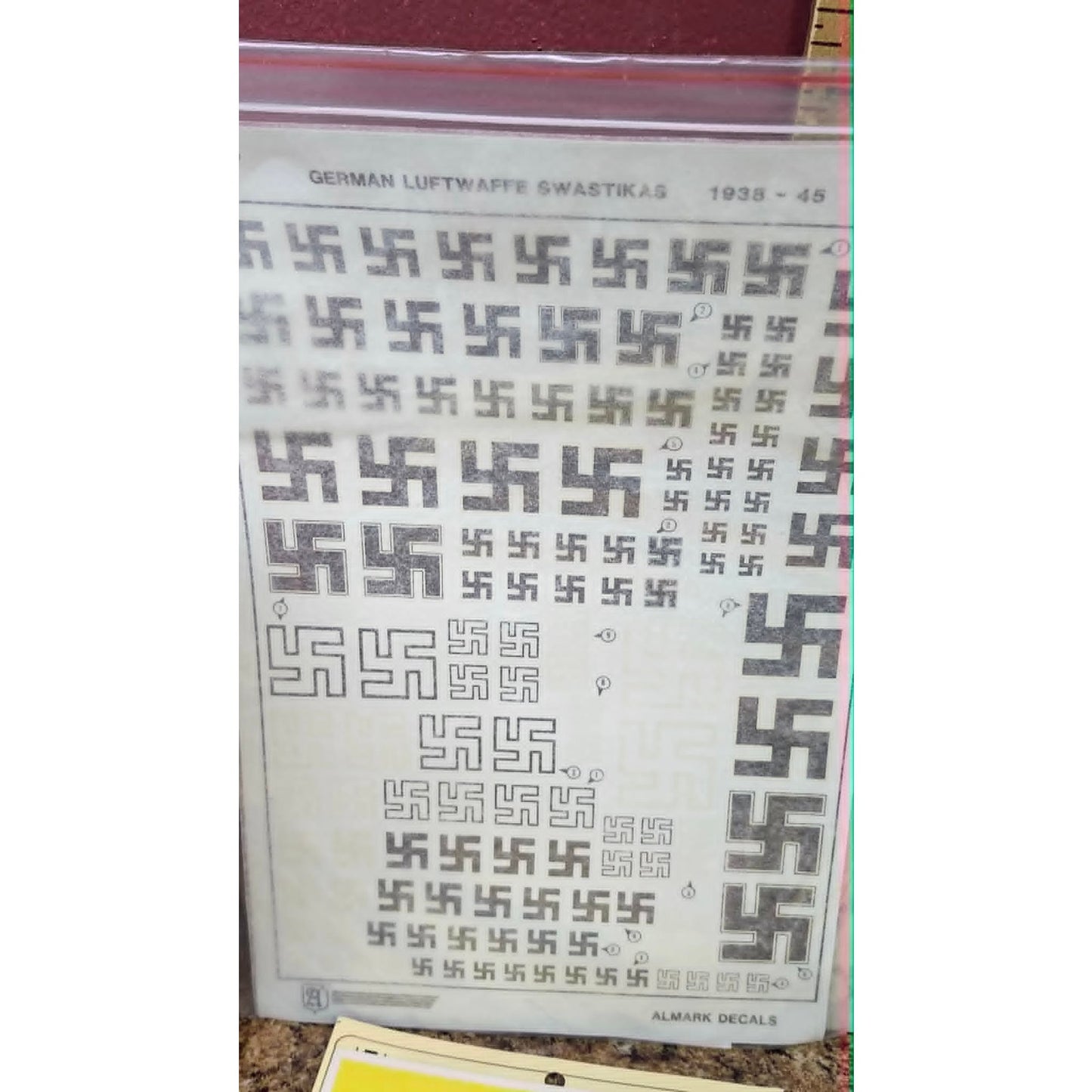 WWII Aircraft Decal German National Insginia Luftwaffe Model Kit Decals Lot of 4