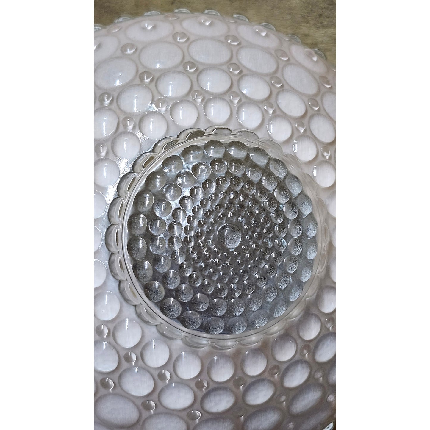 Vintage Hobnail Glass Ceiling Light Shade Replacement Cover Dome Pink 10 Inch