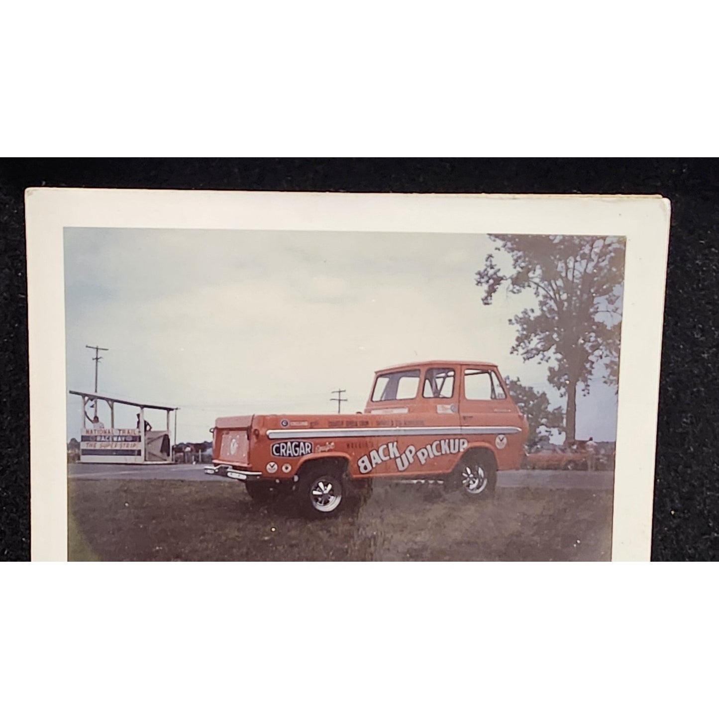 Vintage Original Racing Photograph "Back Up Pickup" At National Trail Raceway