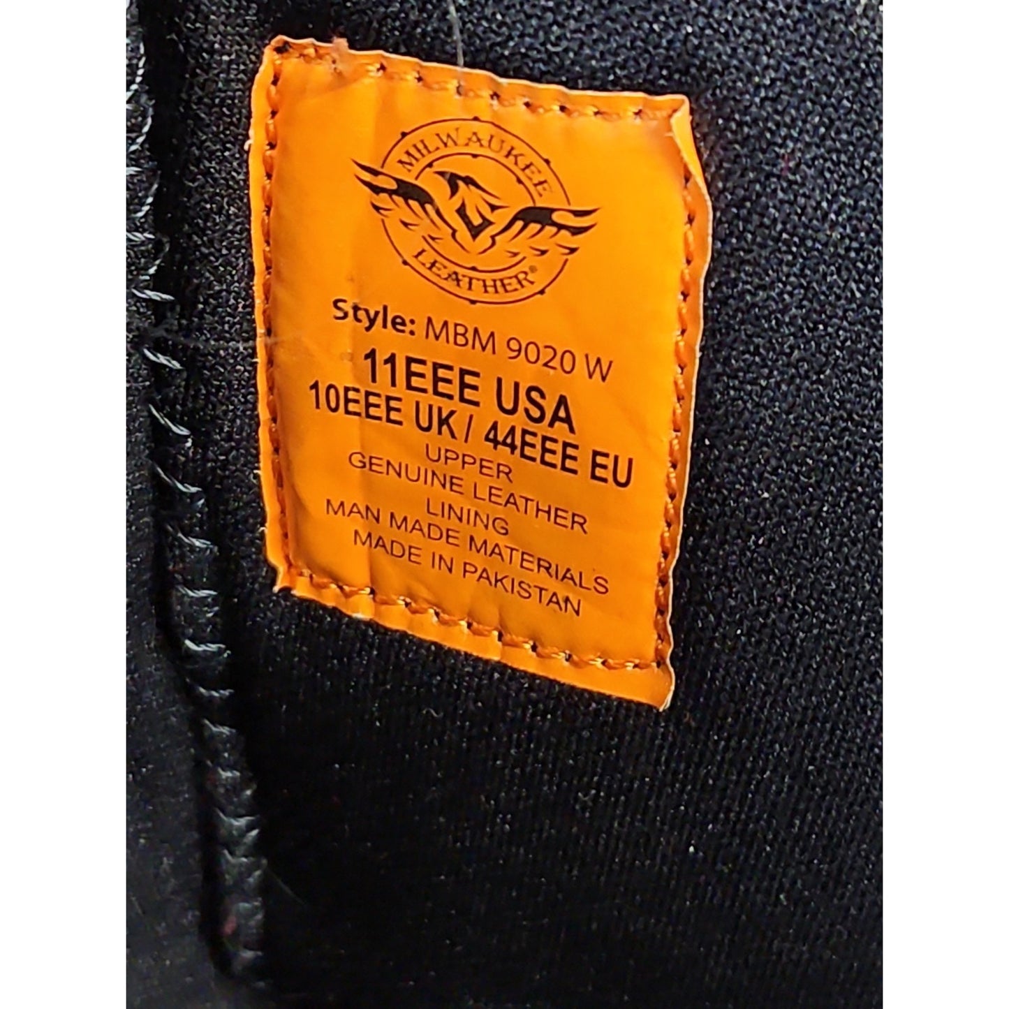 Milwaukee Leather 9020W Men's Black Leather WIDE Width Engineer Motorcycle Boots