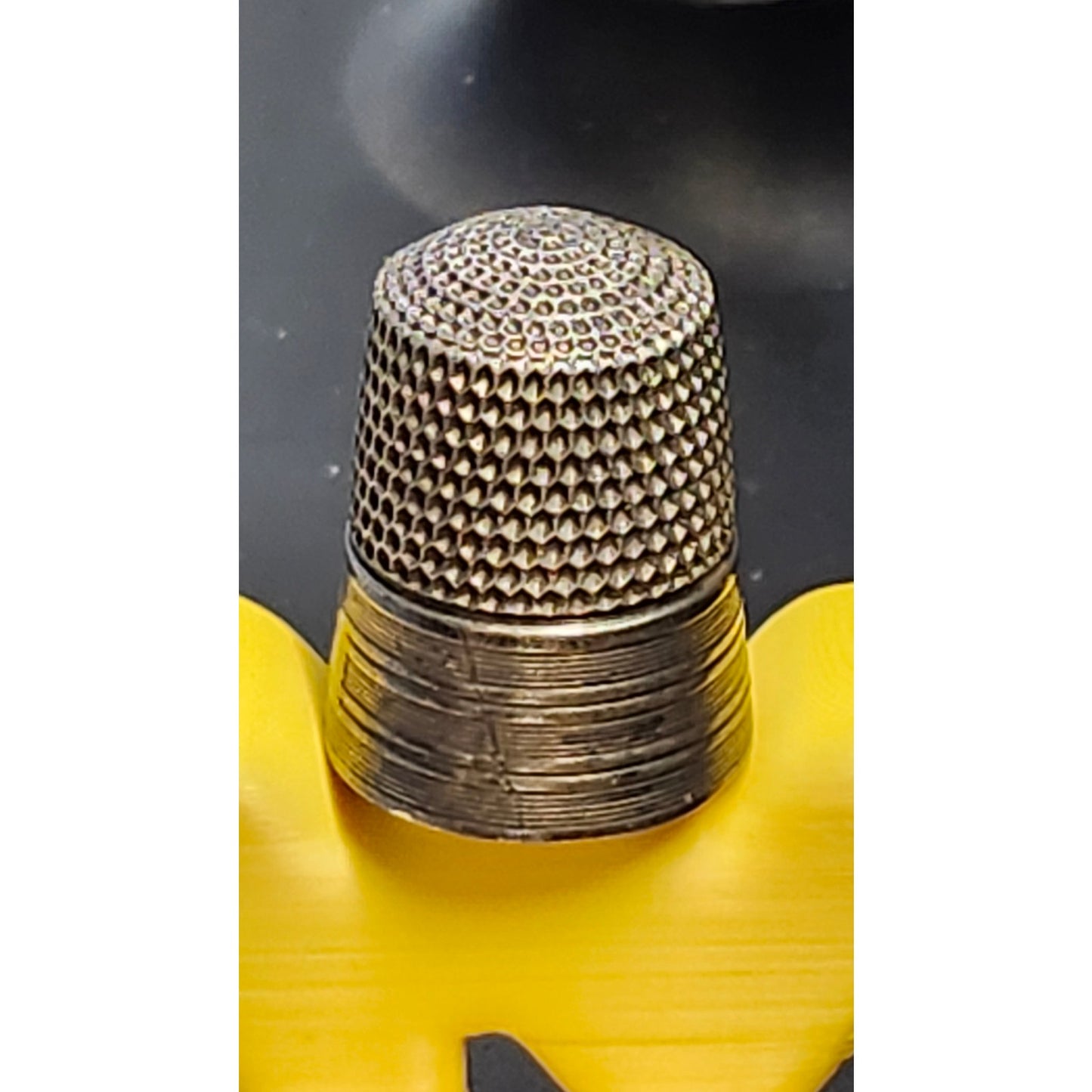 Vintage Simon Brothers Sterling Silver Sewing Thimble Size 12 E.W. Engraved