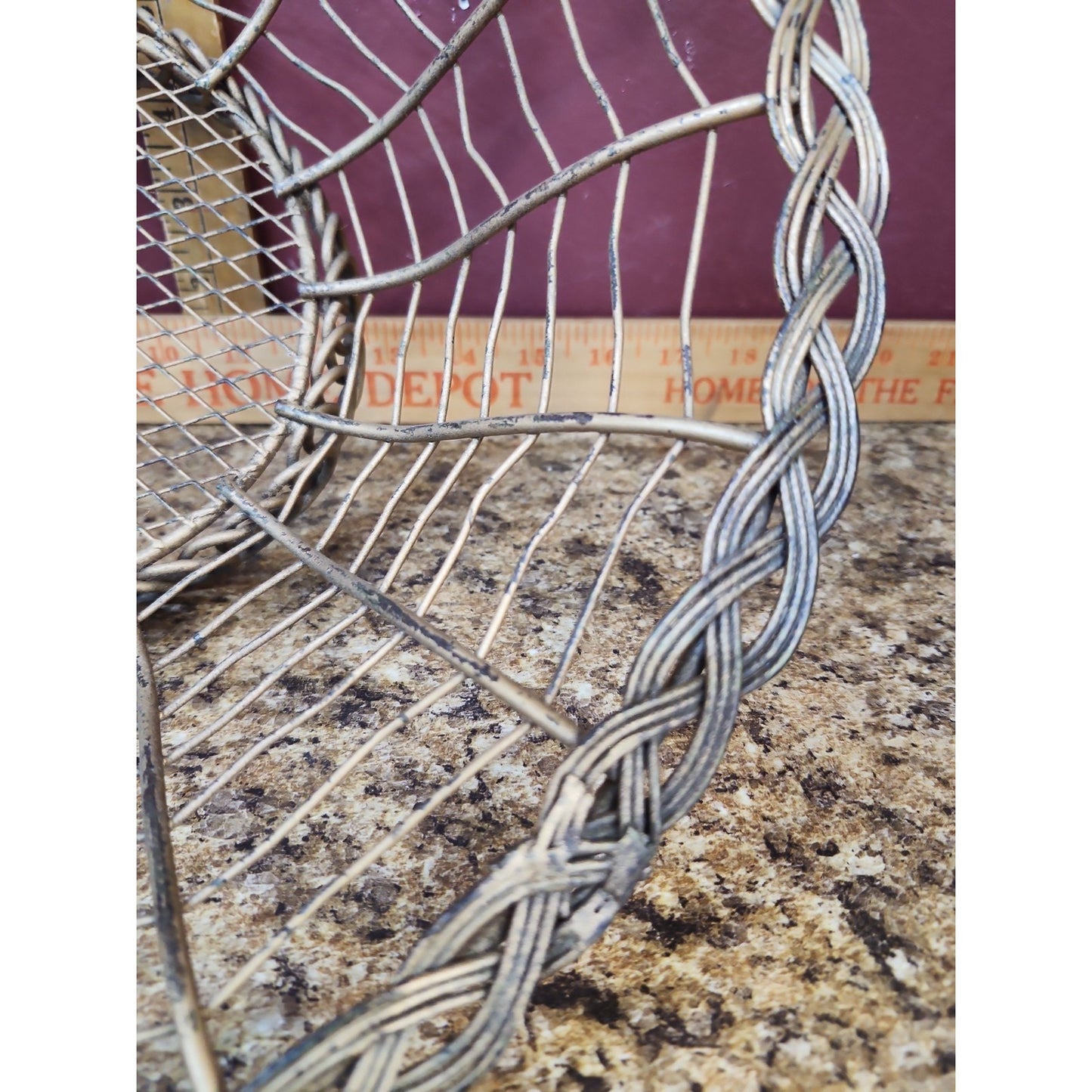 Antique Intricate French Wire Ware Fruit Bread Basket