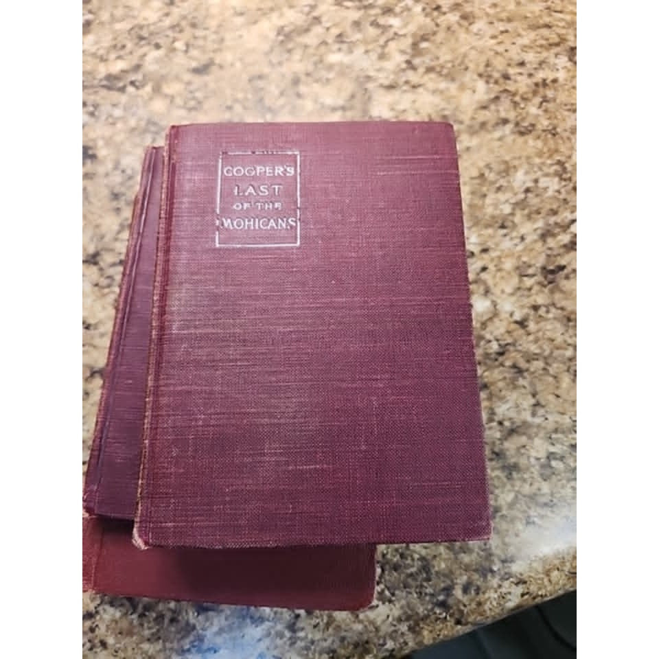 Vintage Macmillan Classics Book Lot Last of the Mohicans & Julius Caesar Hardcover Set