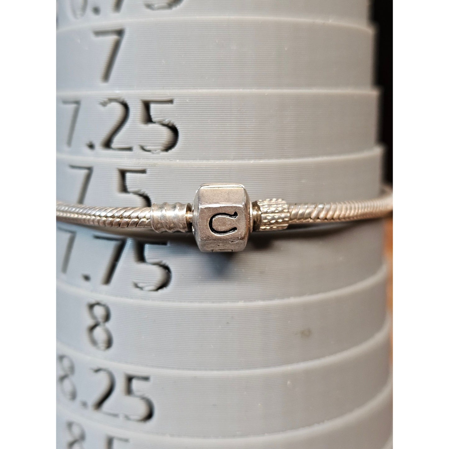 Chamilia Sterling silver 925 oyster snap clasp Snake charm bracelet size 7.5