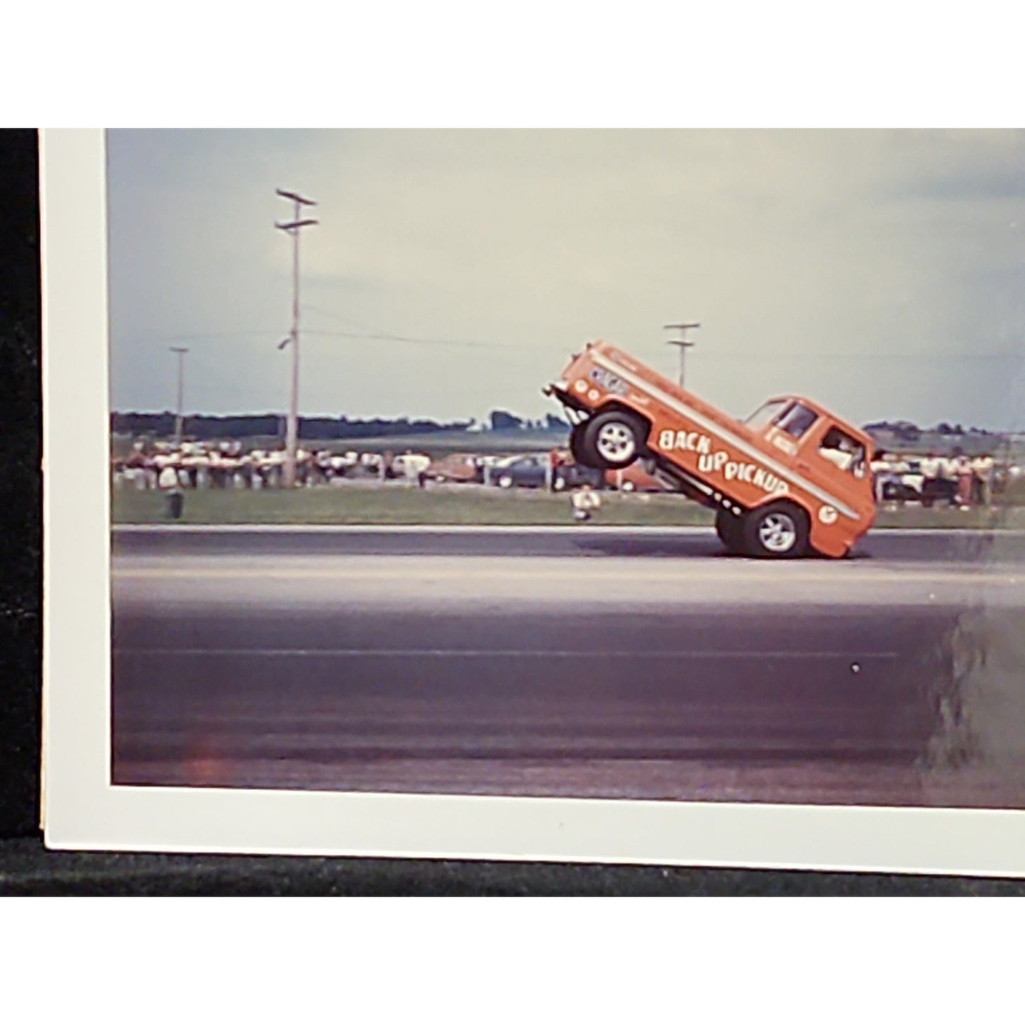 Vintage Original Racing Photograph "Back Up Pickup" At National Trail Raceway