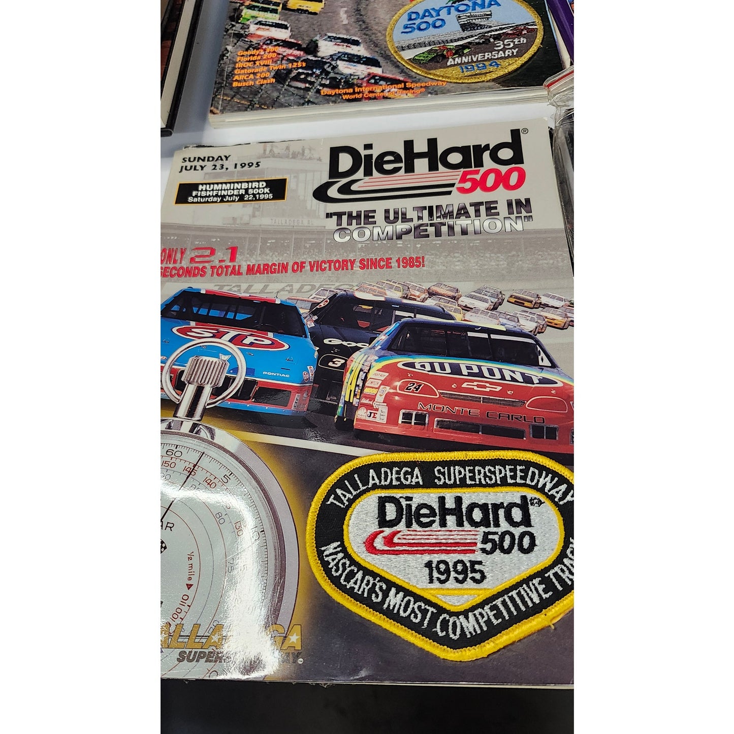 Vtg NASCAR Program Lot Daytona 500 Talladega DieHard 500 1994 1995 1996 Patches