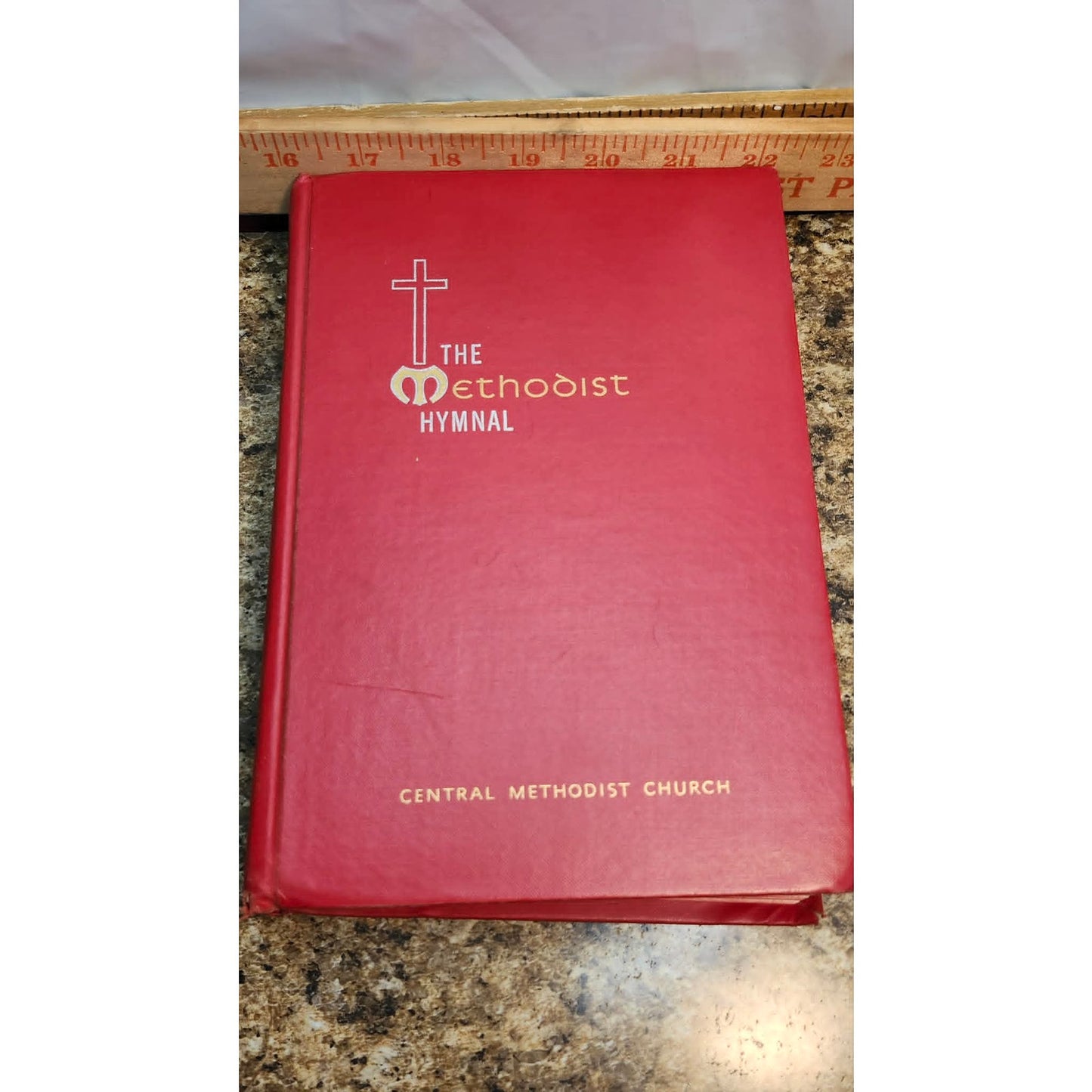 Vintage 1966 The Methodist Hymnal Central Methodist Church Red Hardcover Hymns