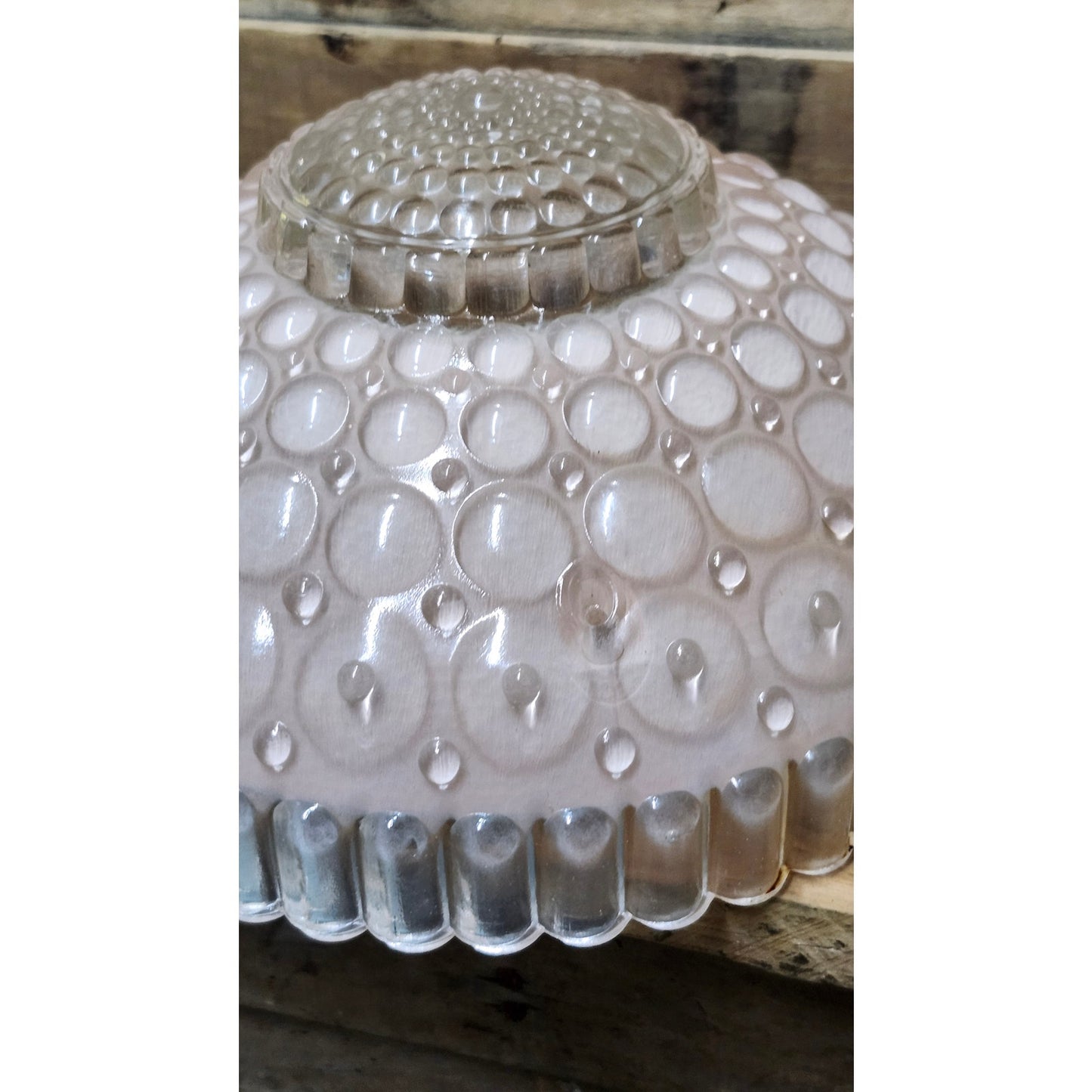 Vintage Hobnail Glass Ceiling Light Shade Replacement Cover Dome Pink 10 Inch