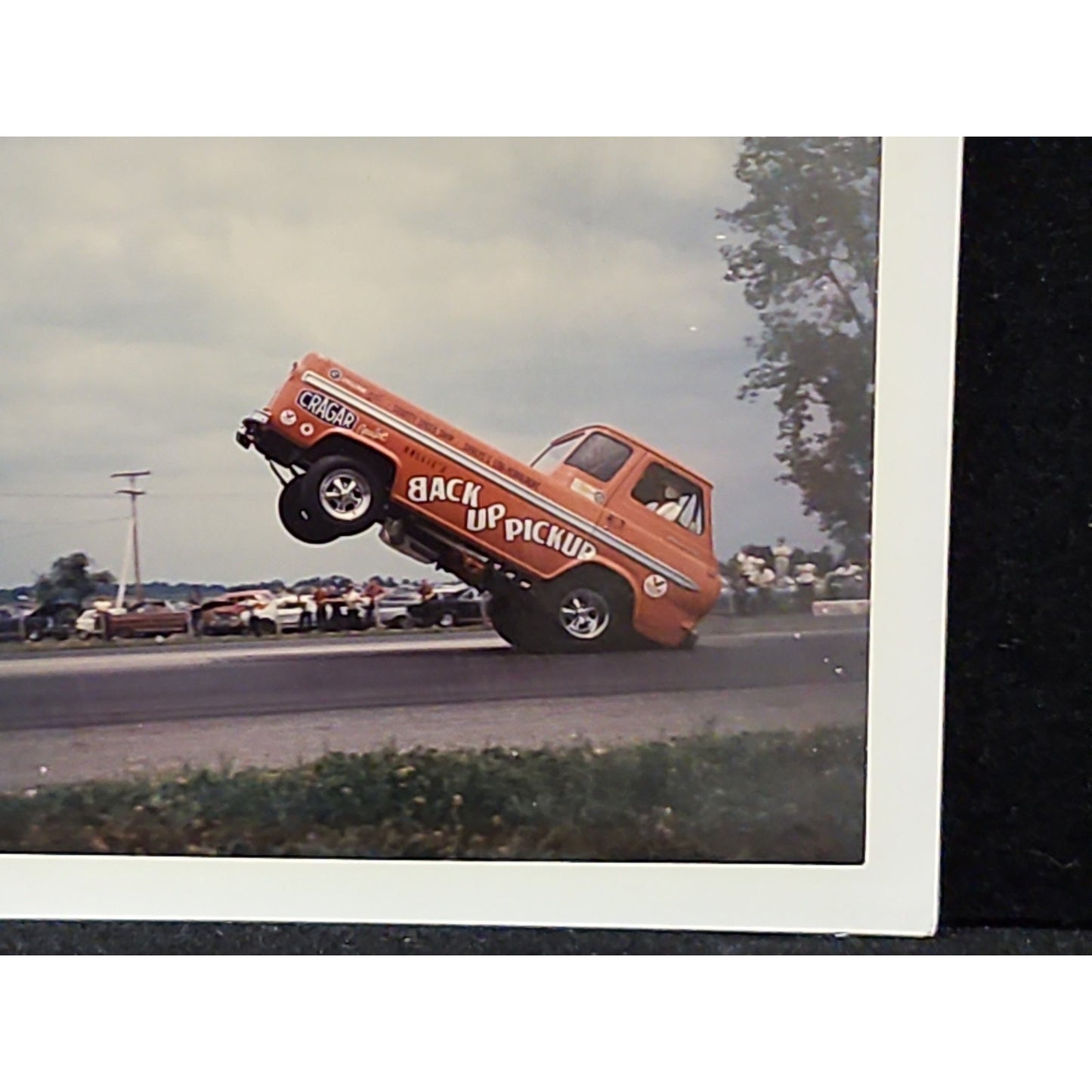 Vintage Original Racing Photograph "Back Up Pickup" At National Trail Raceway