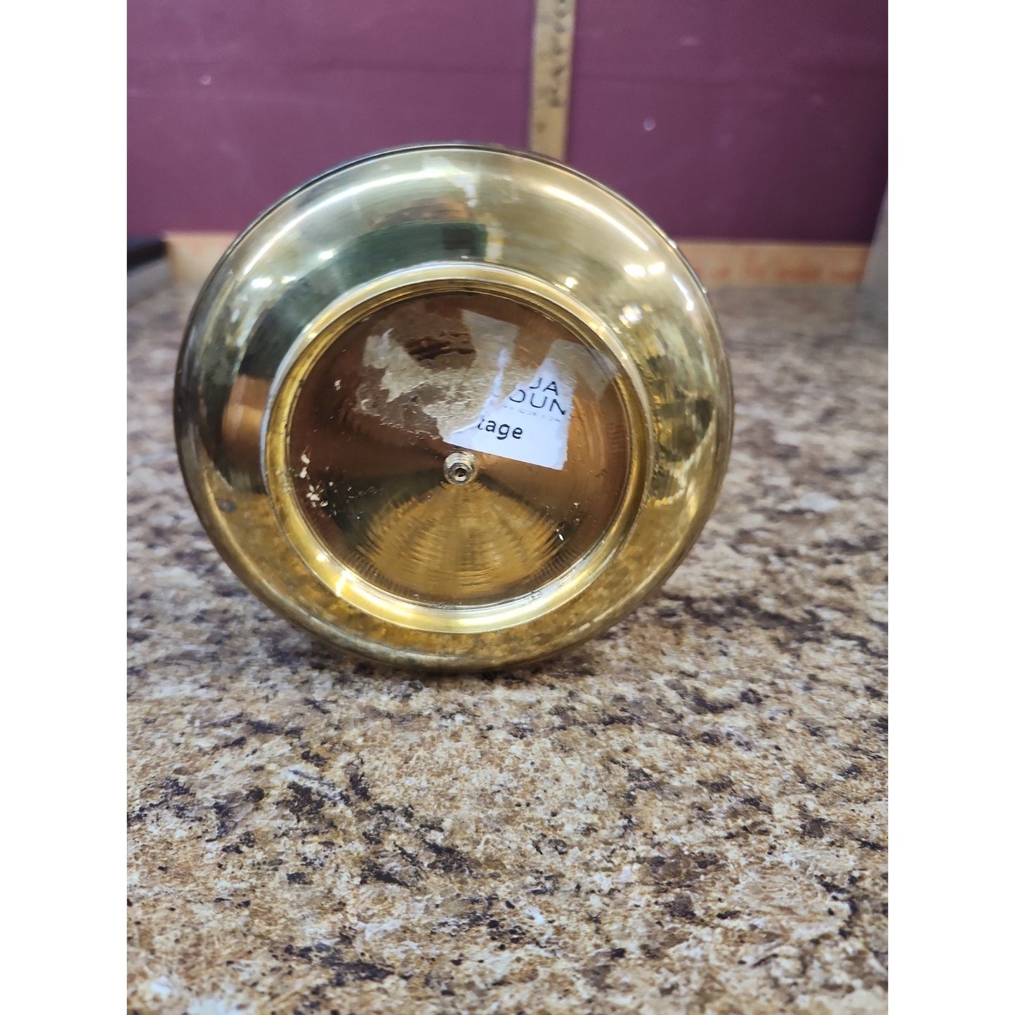 Vintage Retro Solid Brass Hurricane Candle Holder,Mid Century Bohemian
