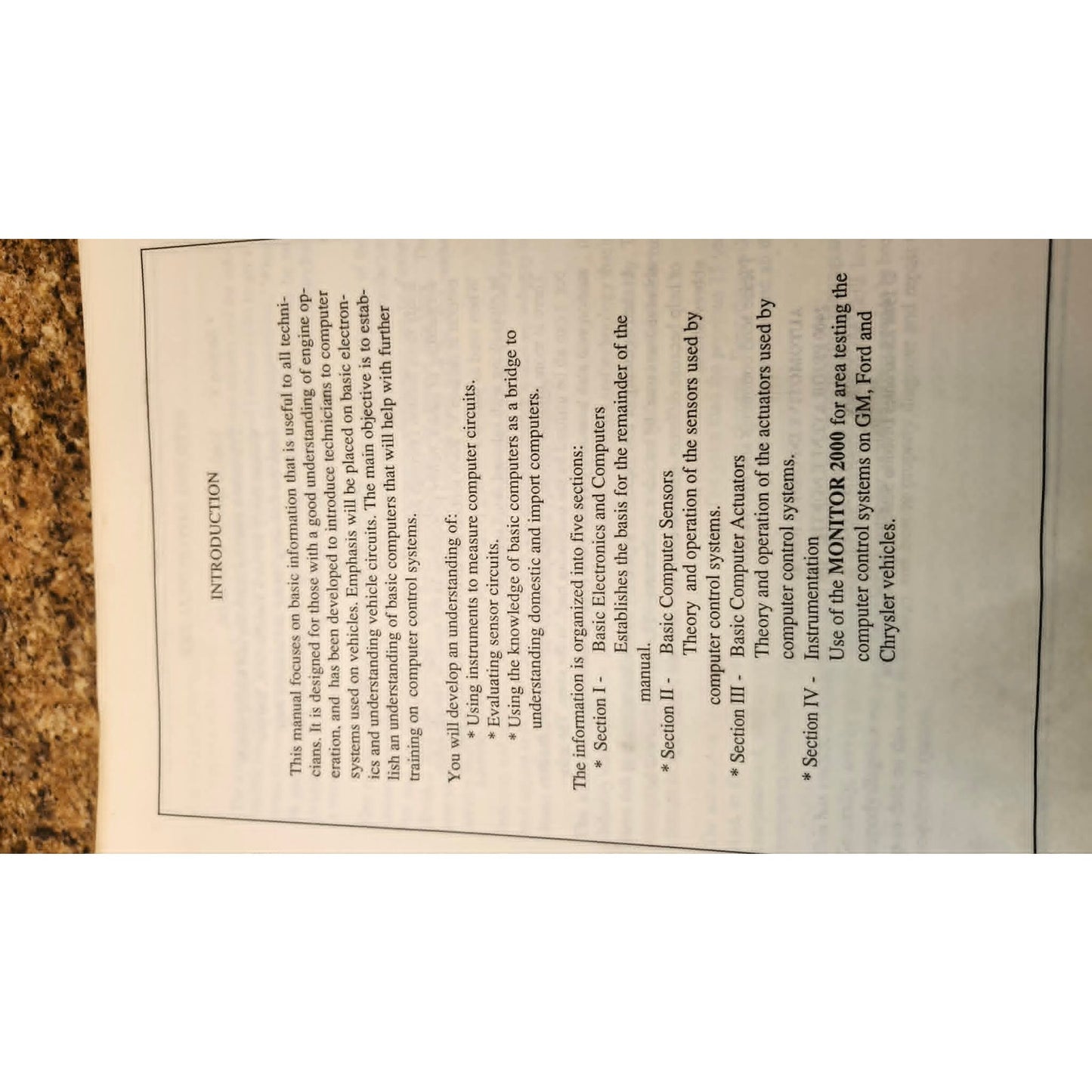 Target Training Systems Quick Check Guide TPS Minimum Idle Specifications 1988