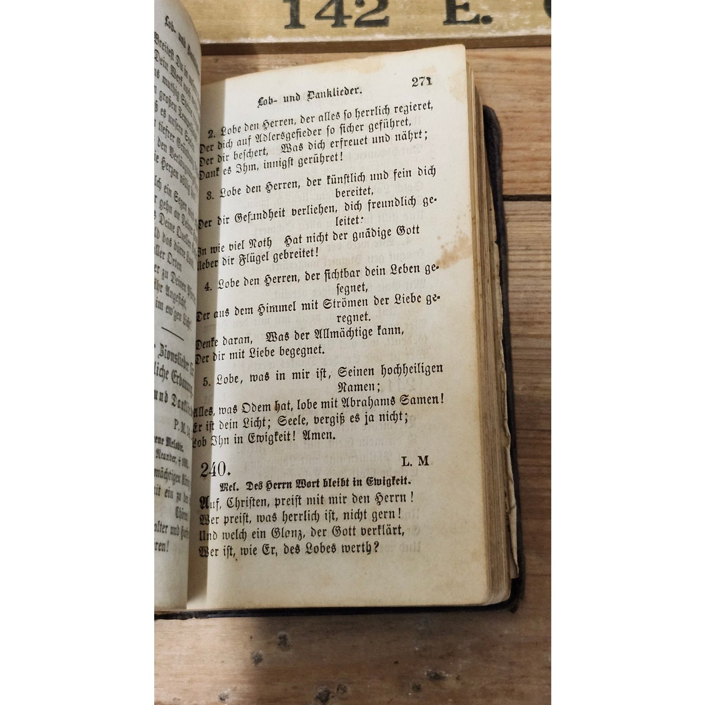 Antique 1865 German Methodist Hymnal Leather Bound Cincinnati Hitchcock & Walden